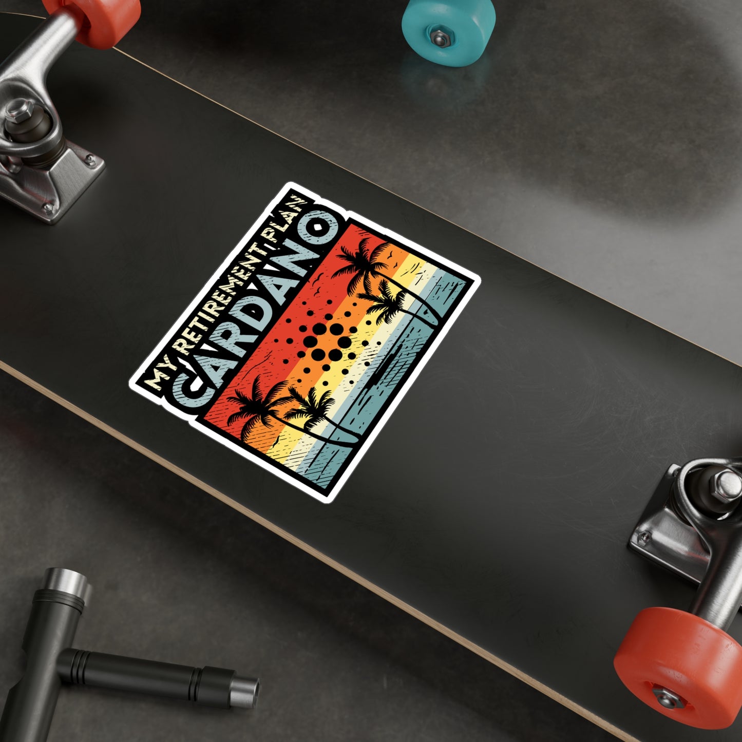 My Retirement Plan Cardano - Cryptocurrency Sticker for Window Laptop Sticker. Water Bottle Sticker, Vinyl Retired Decal - Cryptocurrency Gift