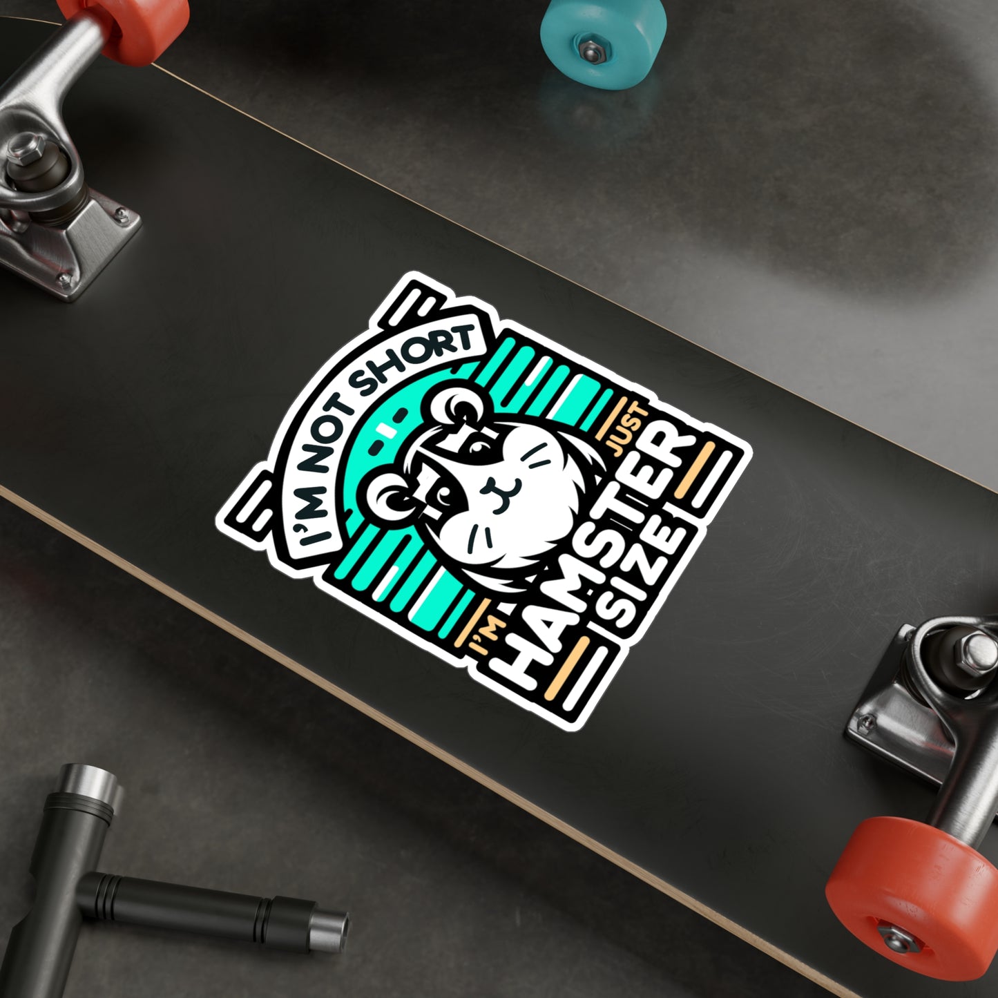 I'm Not Short I'm Just Hamster Size  - Hamster Sticker for Laptop Sticker. Water Bottle Sticker, Vinyl Guinea pig Decal - Hamster Gift