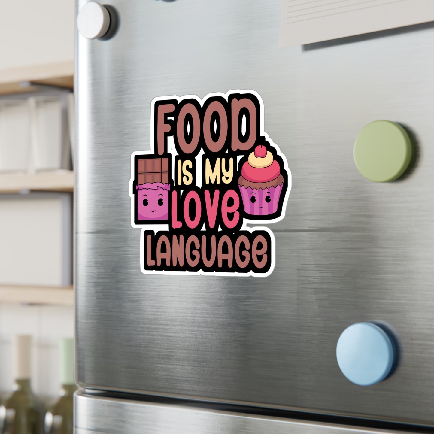 Food is my love language - Gift Sticker for Car, Wall, Laptop, Window, Truck Gift Gift Vinyl Chef Decal Sticker