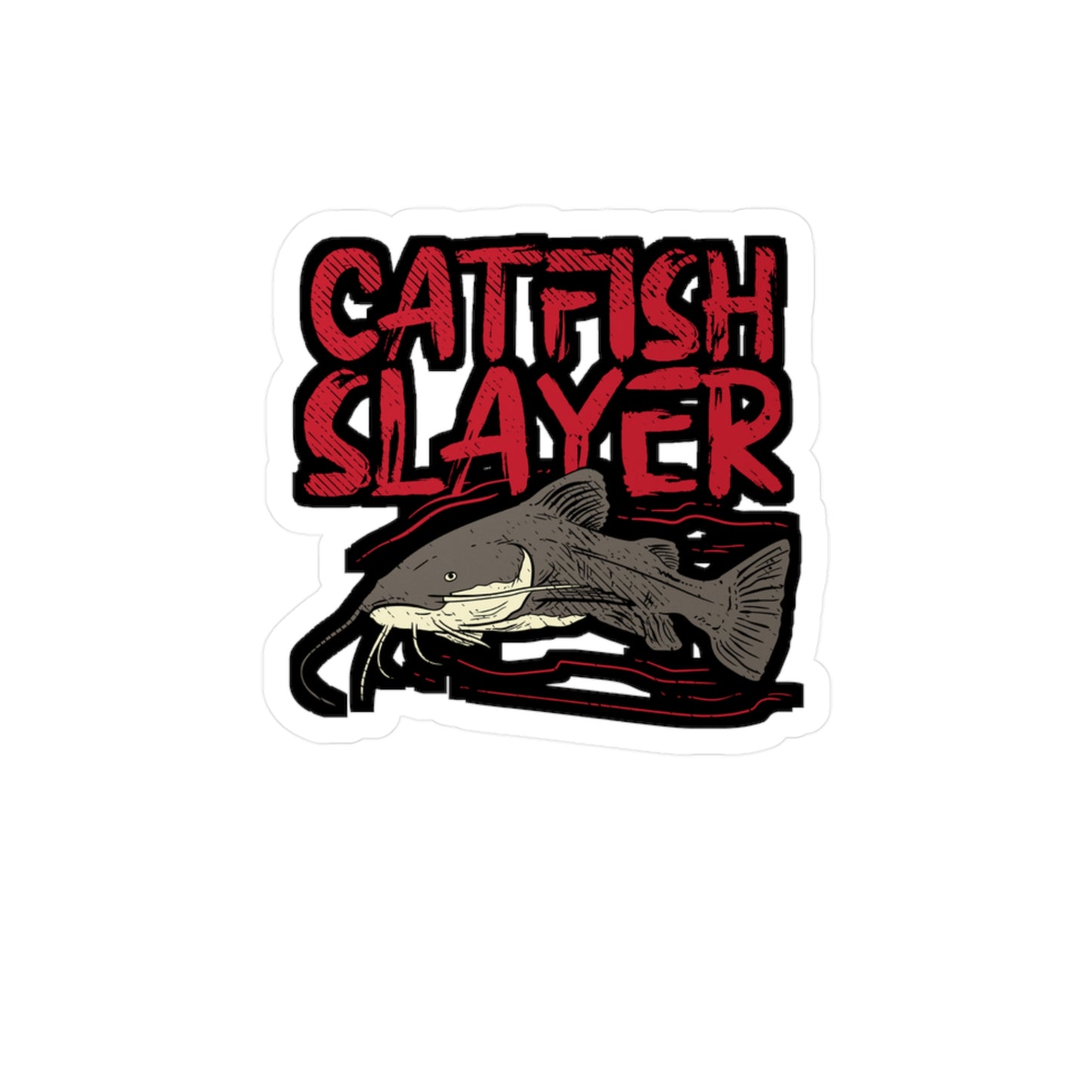 Catfish Slayer - Catfish Sticker for Car Window Wall Laptop Sticker. Water Bottle Sticker, Vinyl Goonch Decal, Bait Sticker - Catfish Gift