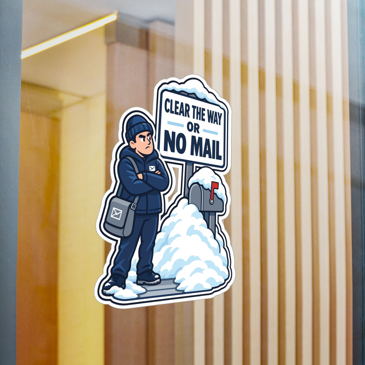 Postal Worker Sticker – Clear the Way or No Mail Rural Carrier Decals for Mailbox, Waterproof Vinyl