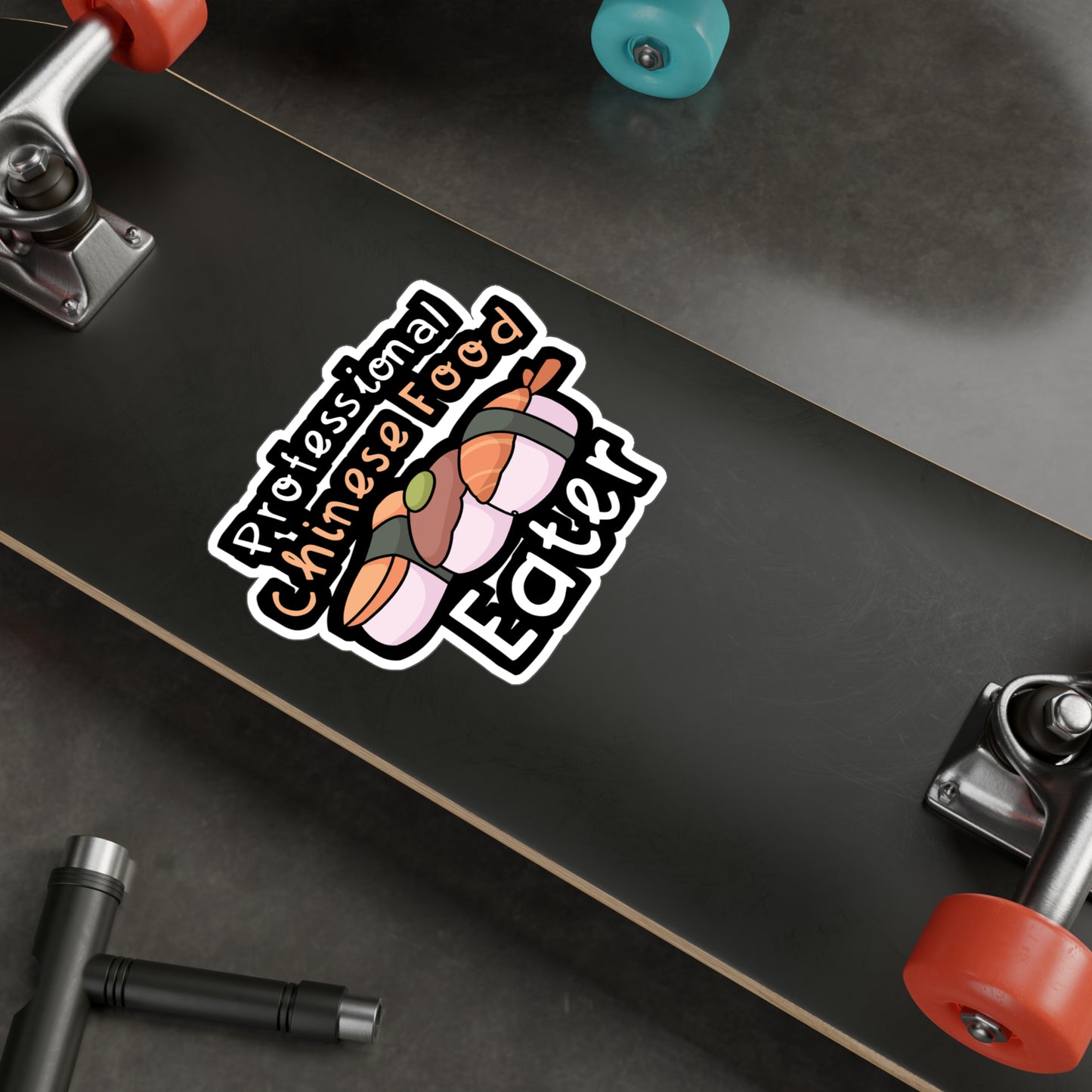 Professional Chinese Food Eater - Japanese Sticker for Car, Wall, Laptop, Window, Truck Japanese Gift Vinyl Food Decal Sticker