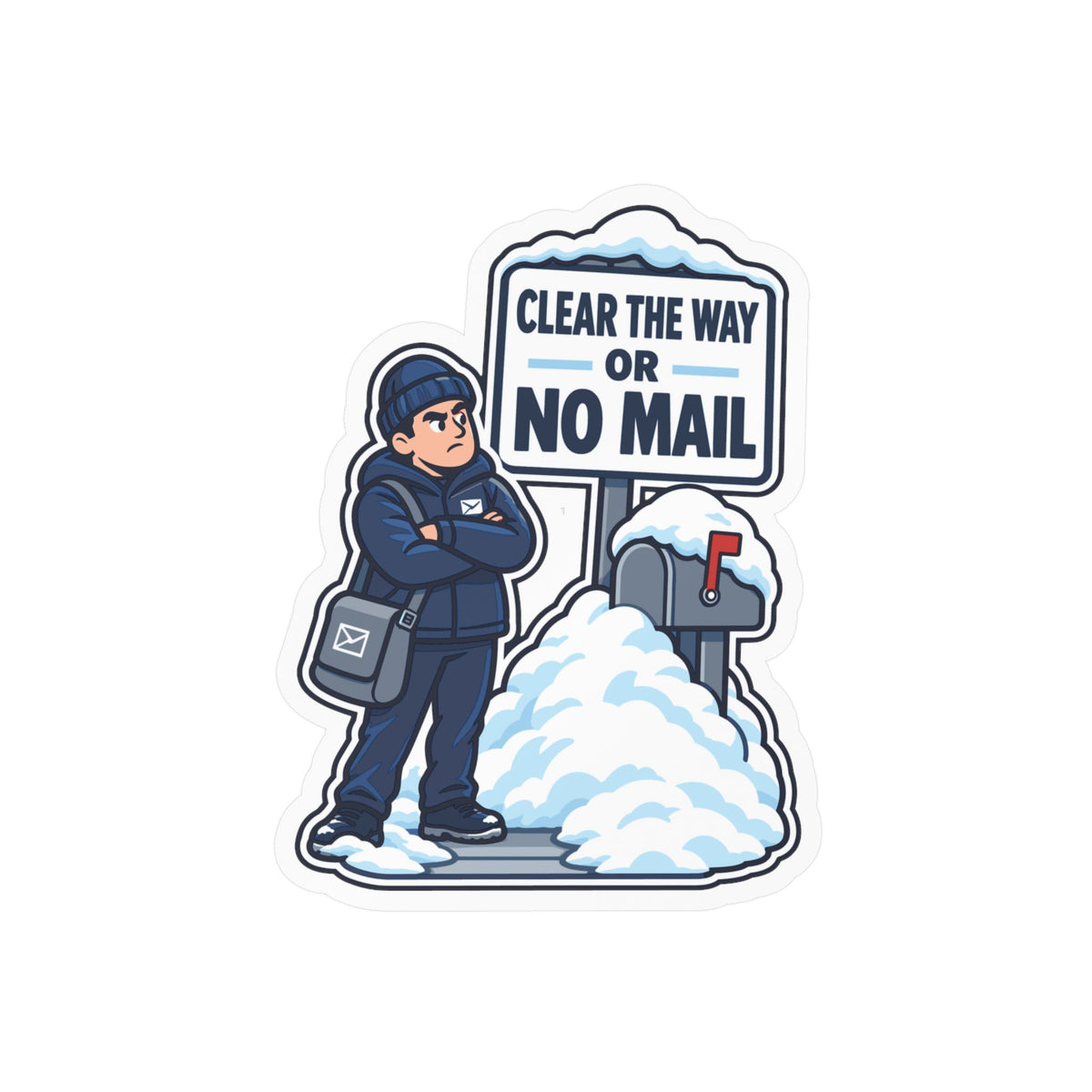 Postal Worker Sticker – Clear the Way or No Mail Rural Carrier Decals for Mailbox, Waterproof Vinyl