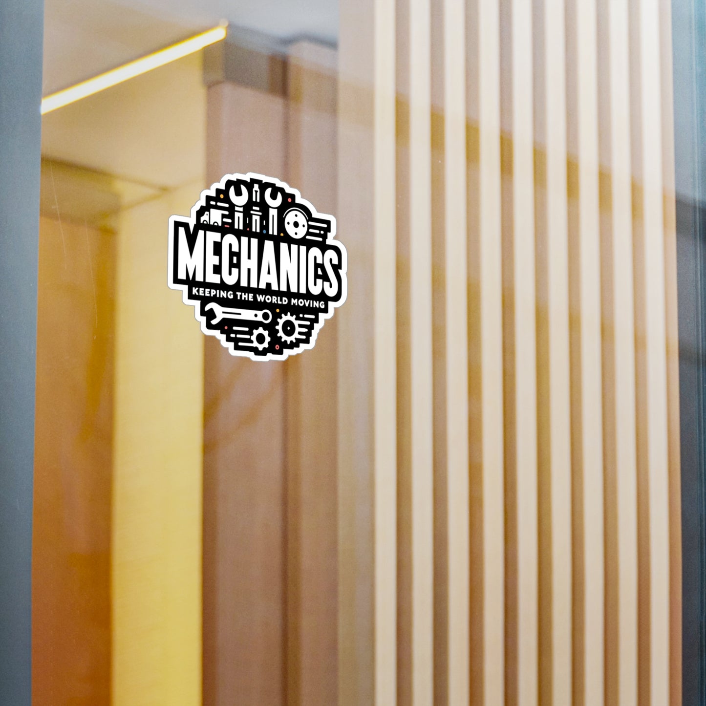 Mechanics Keeping the World Moving - Auto-mechanic Sticker for Laptop Sticker. Water Bottle Sticker, Vinyl Mechanic Decal - Auto-mechanic Gift