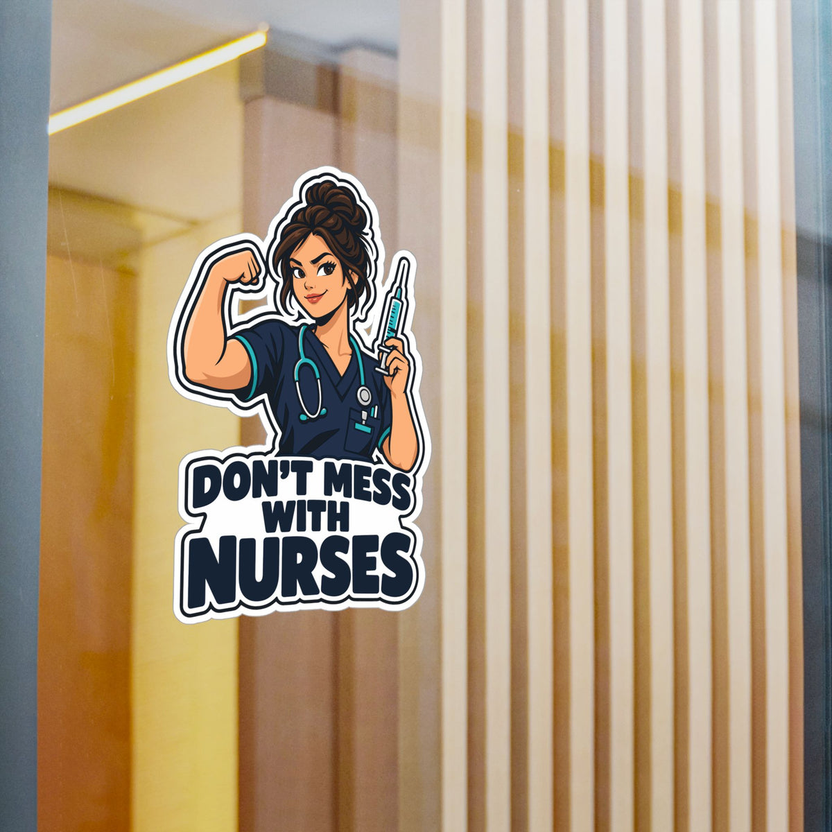 Nurse Sticker Don’t Mess With Nurses Vinyl Decals for Laptop, Water Bottle, Waterproof Gift for Nursing Student Graduation