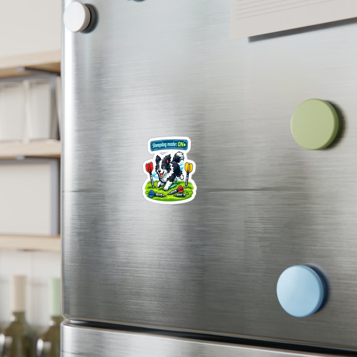 Dart Sticker Sheepdog mode: ON Funny Drinking Team Decals for Dartboard Fans Waterproof Vinyl for Laptop Water Bottle Arrow