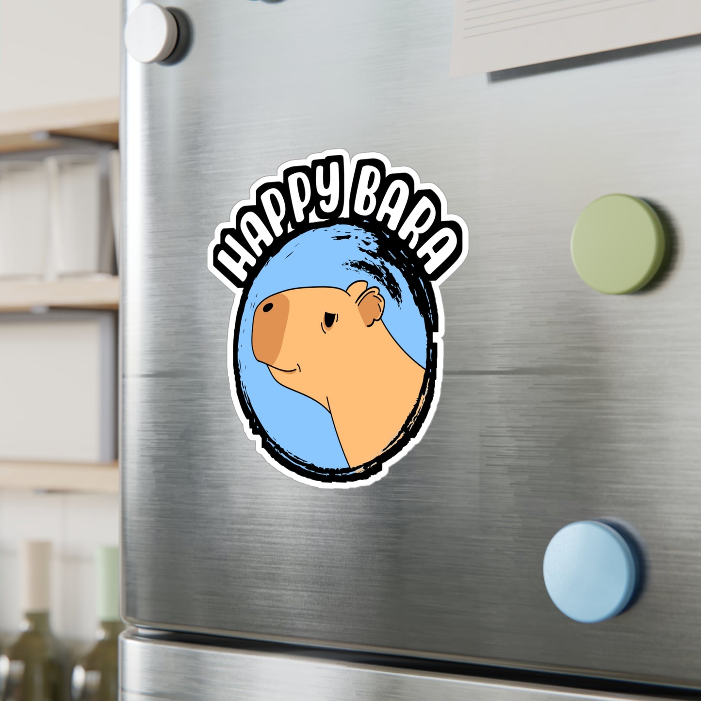 Happy Bara | Capybara Sticker | Capy Decals | Rodent Laptop Sticker | Capybara Gift | Capy Gift
