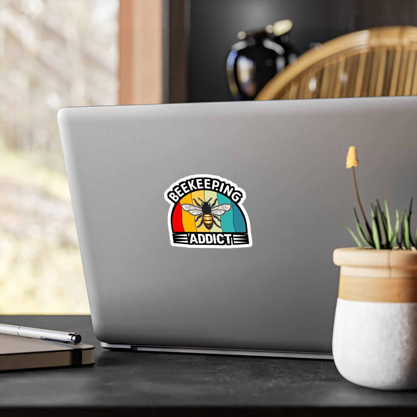 Beekeeping Addict - Beekeeping Sticker for Laptop Sticker. Water Bottle Sticker, Vinyl Brood Decal - Beekeeping Gift