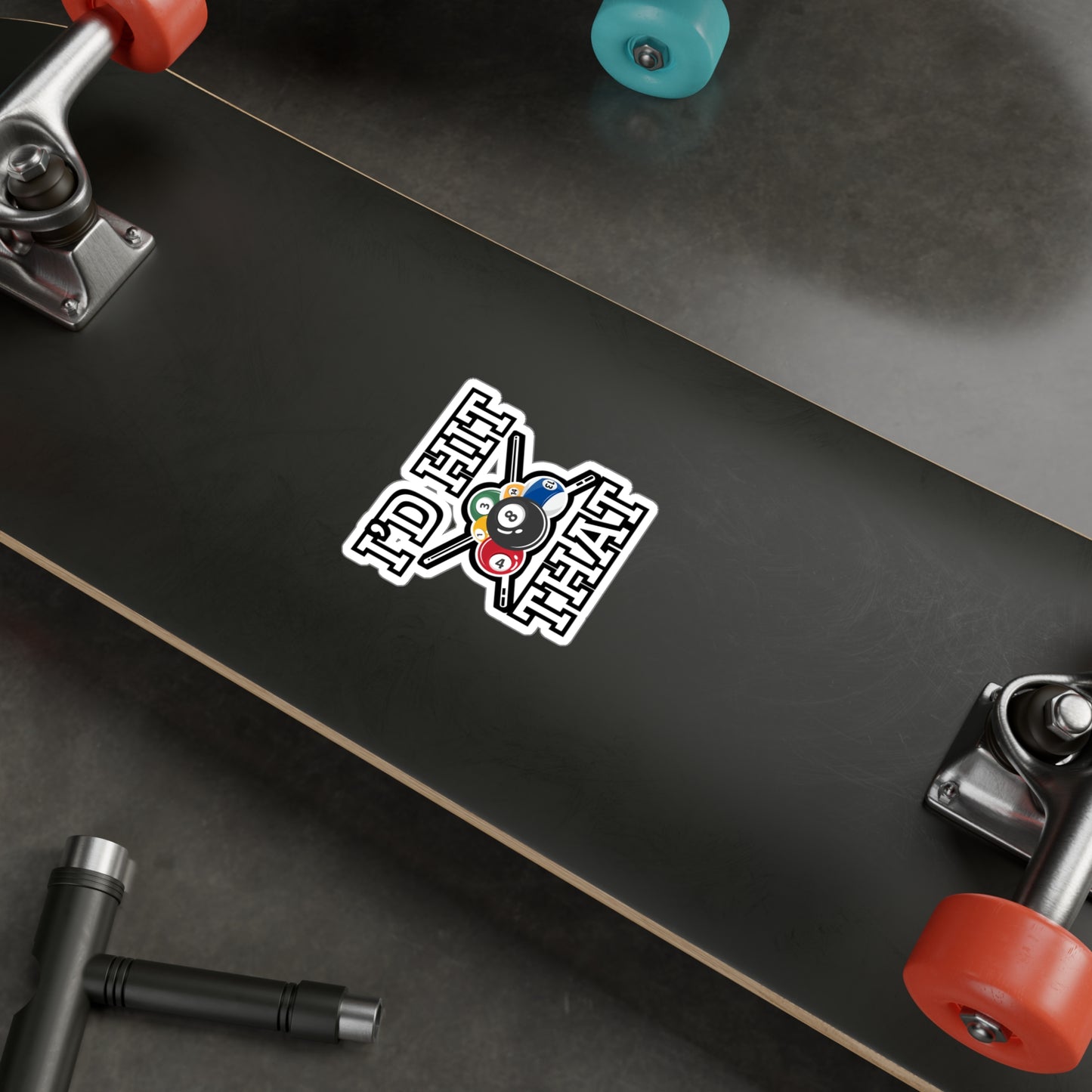 I'd Hit That - Billiards Sticker for Car Window Laptop Sticker. Water Bottle Sticker, Vinyl Pool Decal, Chalk Sticker - Billiards Gift