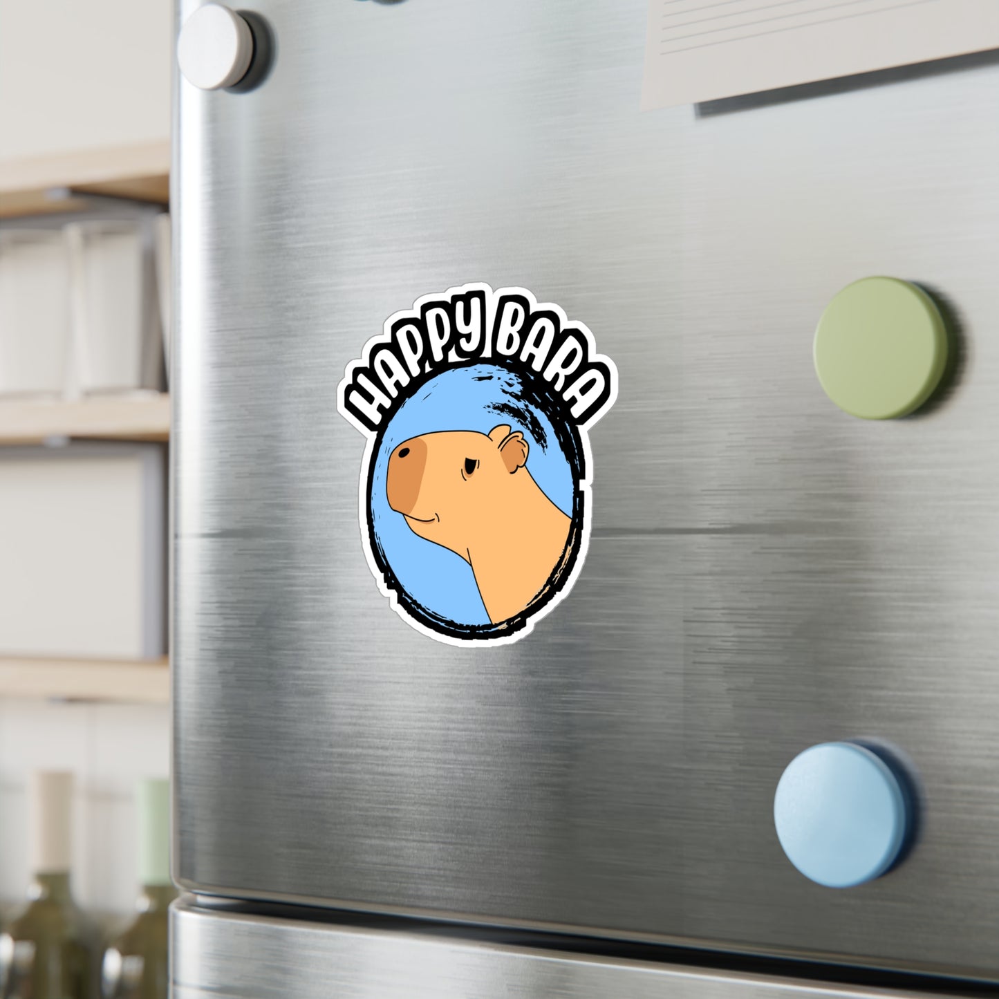 Happy Bara | Capybara Sticker | Capy Decals | Rodent Laptop Sticker | Capybara Gift | Capy Gift