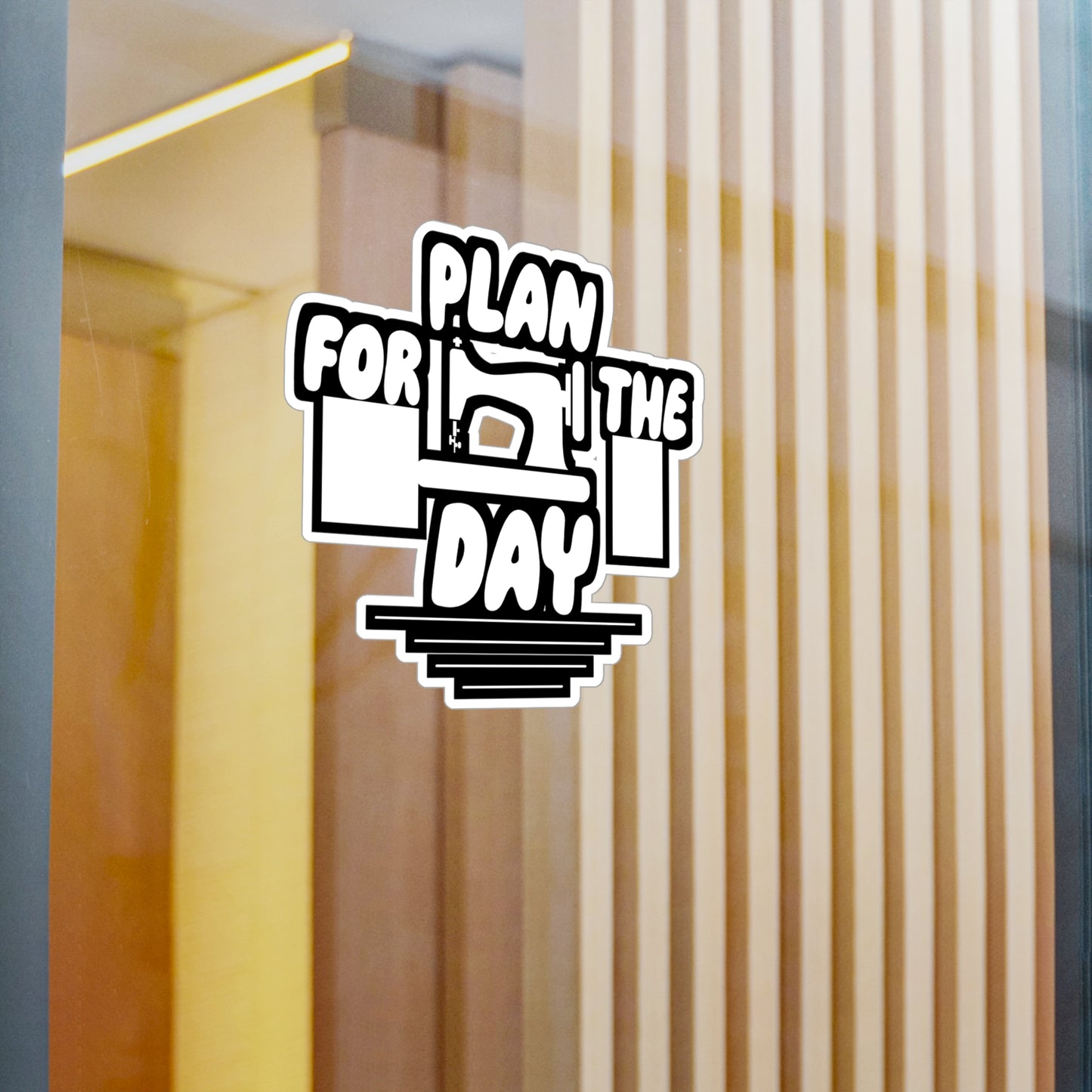 Plan for the Day - Sewing Sticker for Wall, Laptop, Window, Truck, Car Sewing Gift Vinyl Sew Decal Sticker