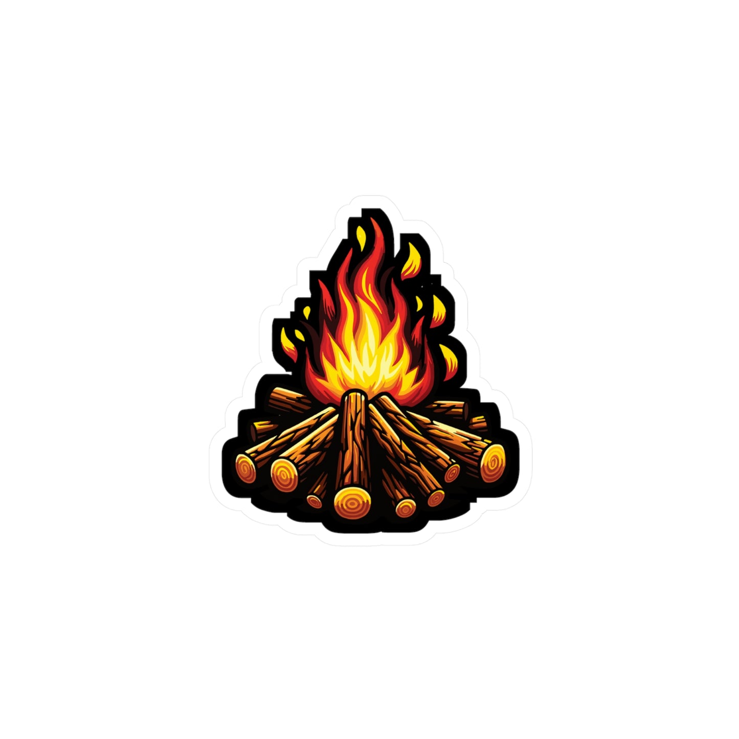 Campfire Camping Adventure - Camping Sticker for Laptop Sticker. Water Bottle Sticker, Vinyl Adventure Decal - Camping Gift