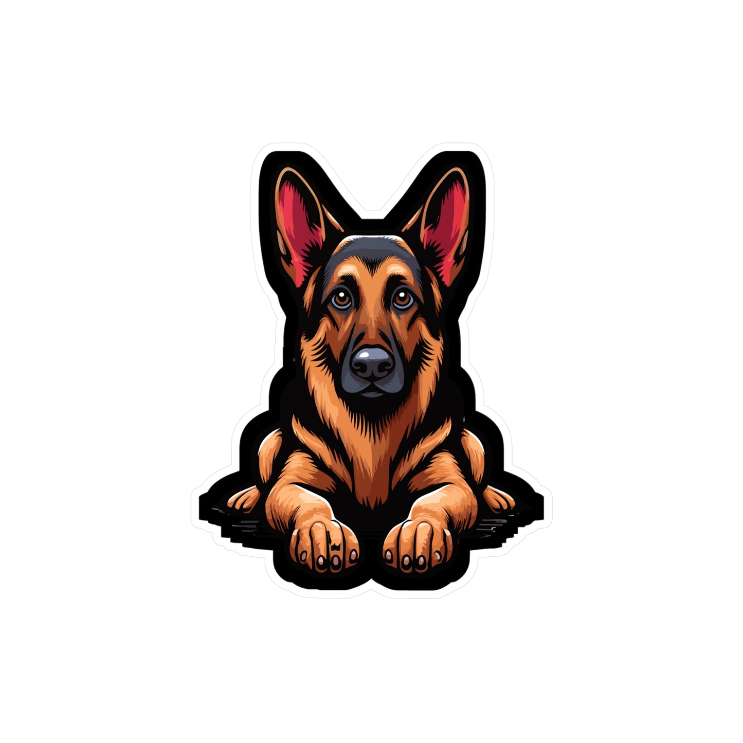 German Shepherd - German Sticker for Car Window Laptop Sticker. Water Bottle Sticker, Vinyl Shepherd Decal, Guard Sticker - German Gift