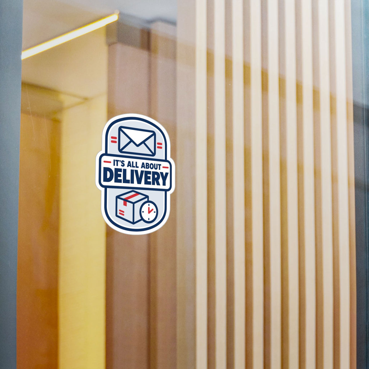 Postal Worker Sticker, It's All About Delivery Decals for Mailbox, Laptop, Waterproof Vinyl Rural Carrier Gift