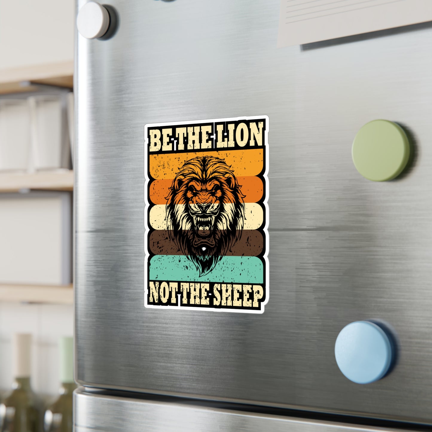 Be The Lion Not Sheep - Motivation Sticker for Laptop Sticker. Water Bottle Sticker, Vinyl Inspiration Decal - Motivation Gift