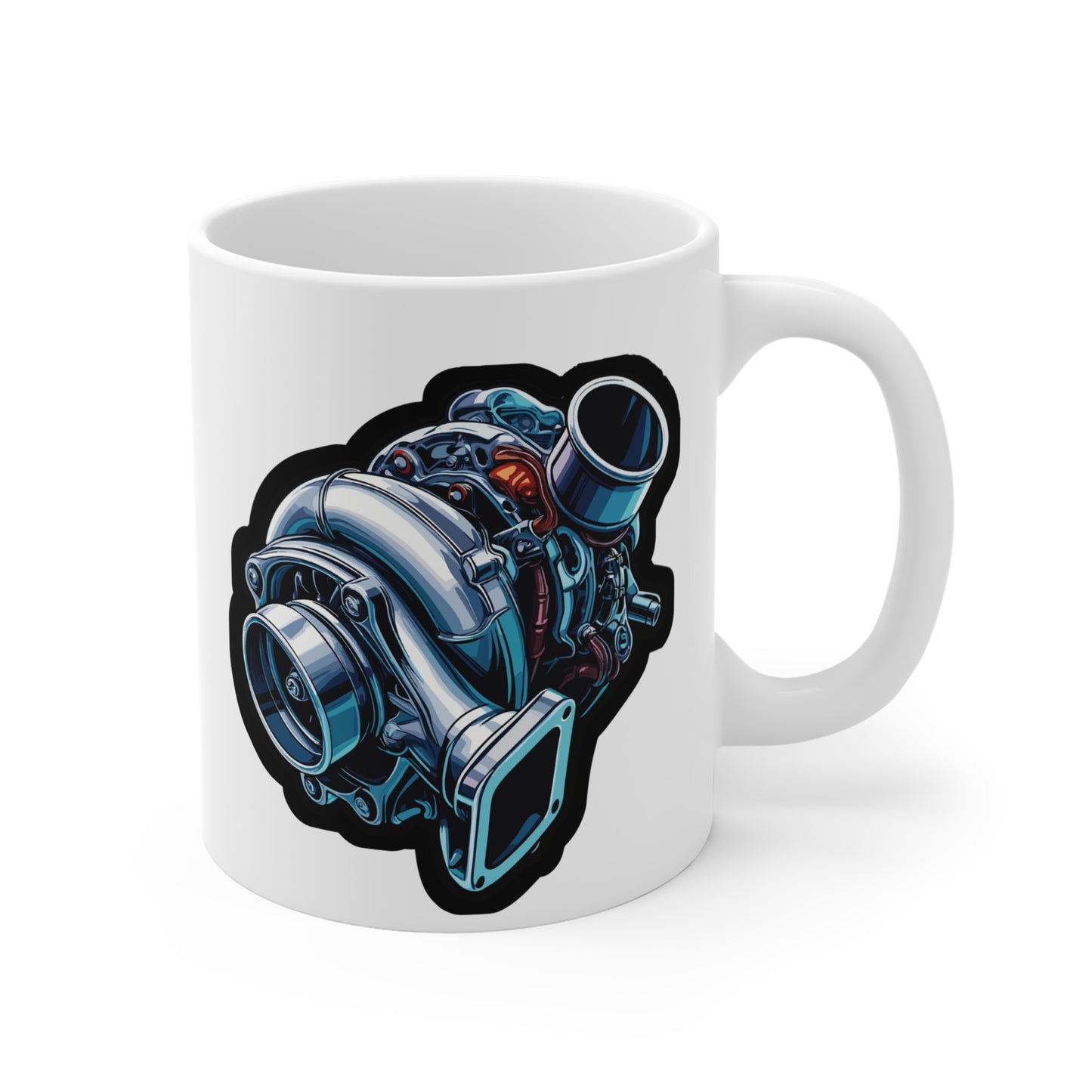 Car Mechanic Tuner Turbocharger - Funny Mug for Coffee 11oz. Funny Cup, White ceramic, Humor Mug, Quote Tea Cup - Funny Gift