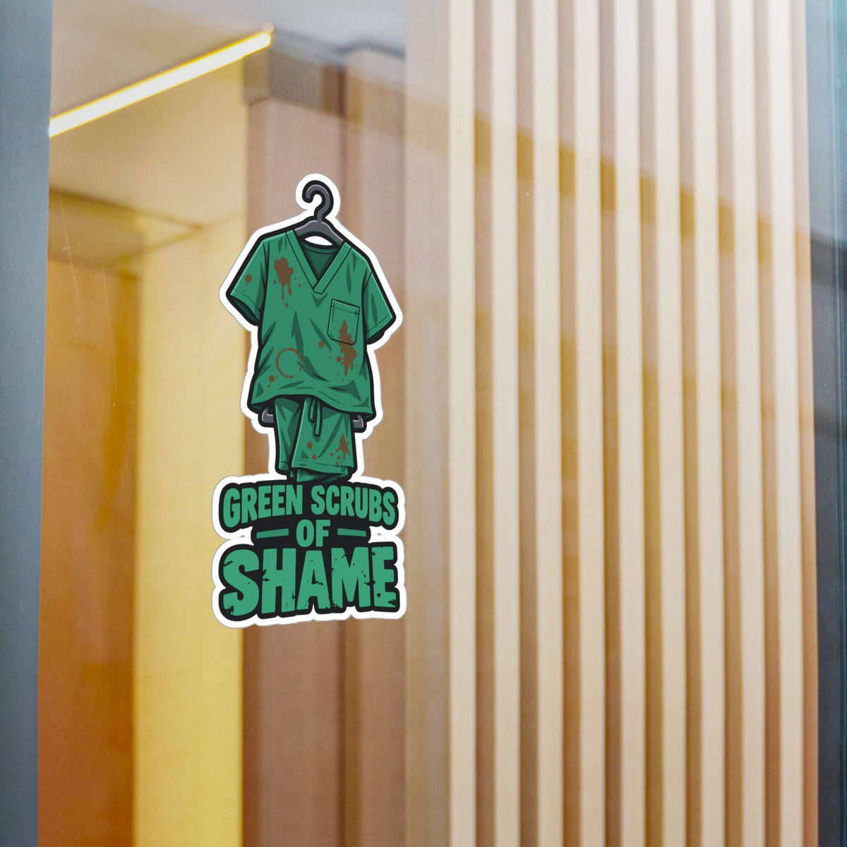 Nurse Sticker – Green Scrubs of Shame Decals for Nursing Students, Nursing School Degree Gifts, Waterproof Vinyl for Laptop