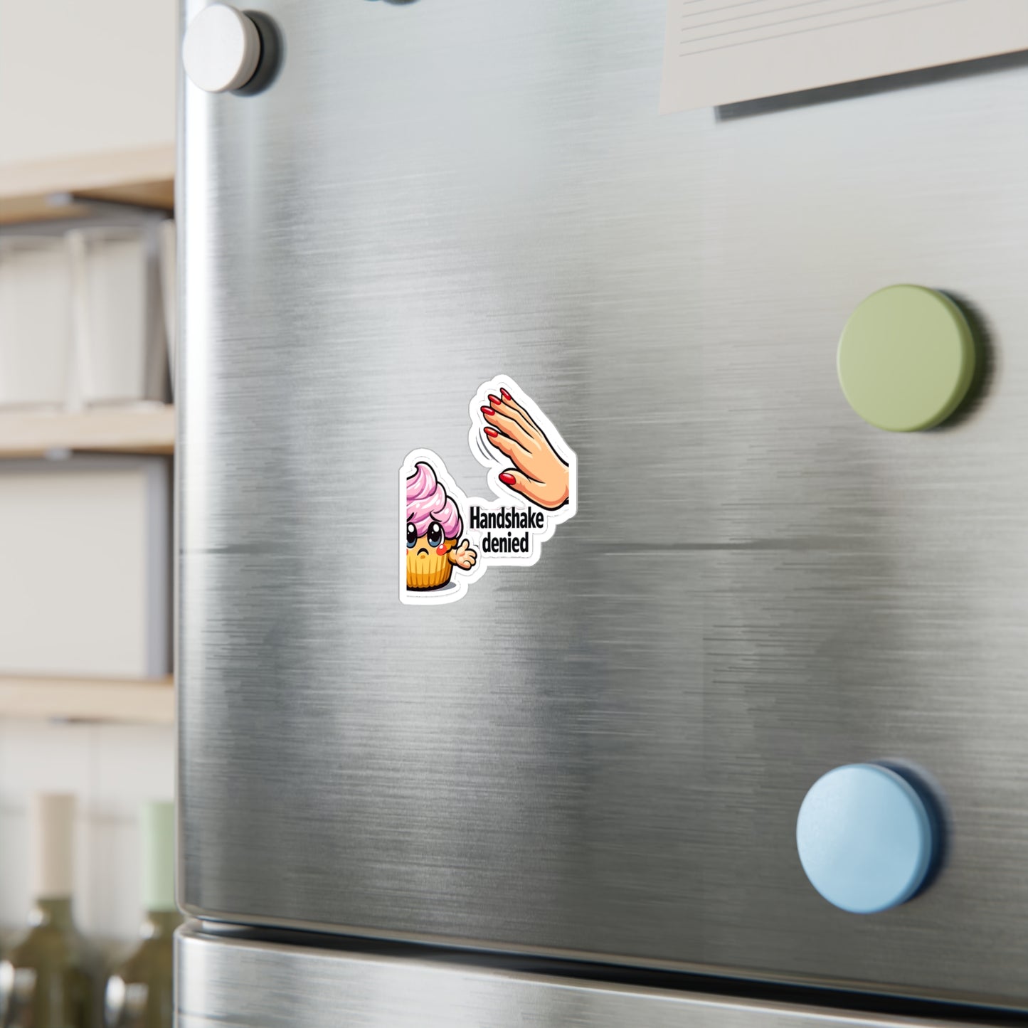 Baking Sticker "Handshake Denied" Funny Sourdough Baker Decals Waterproof Vinyl Laptop Water Bottle Sticker