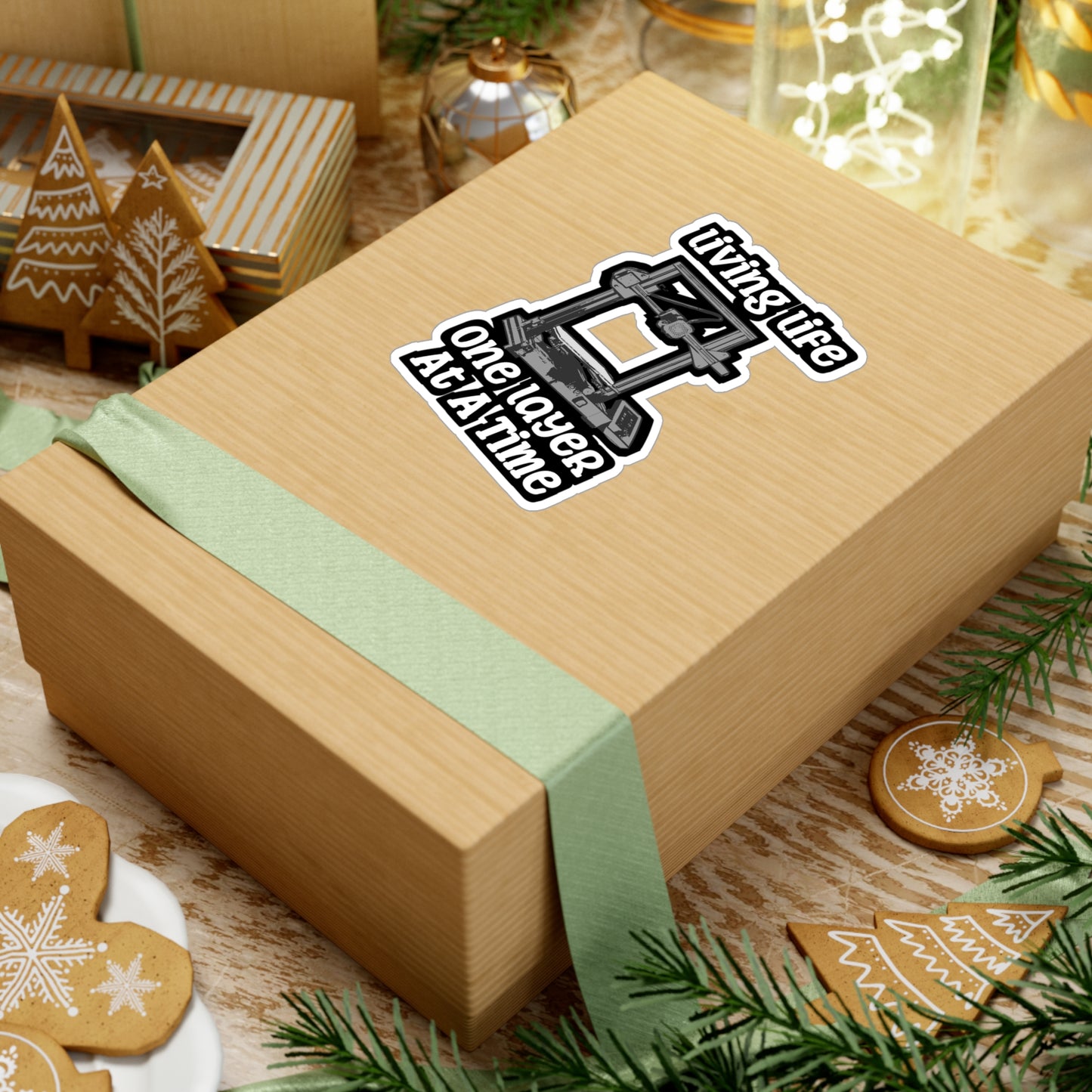 One Layer At A Time 3D Printing - 3d-printing Sticker for Laptop Sticker. Water Bottle Sticker, Vinyl Cnc-machinist Decal - 3d-printing Gift