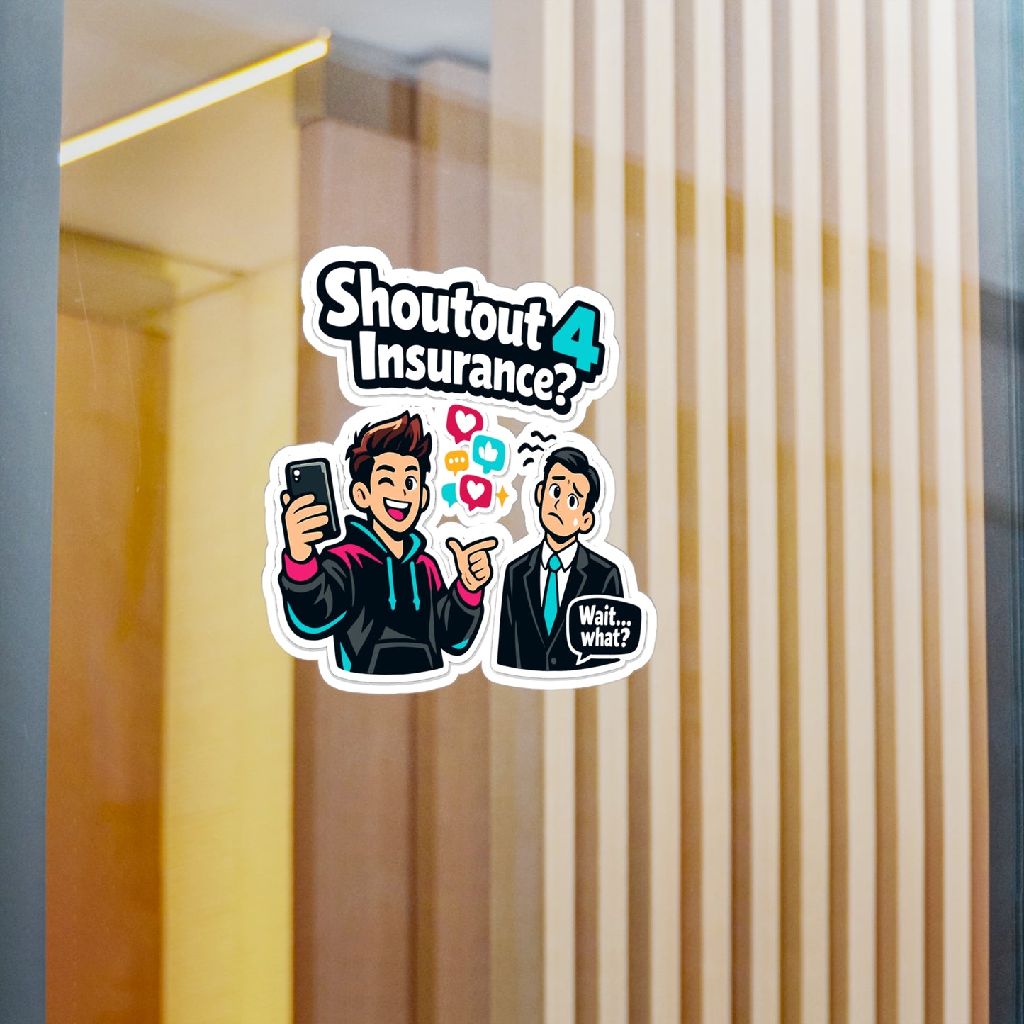 Insurance Agent Sticker Shoutout 4 Insurance? Funny Policy Premium Liability Vinyl Decals Waterproof for Laptop Water Bottle