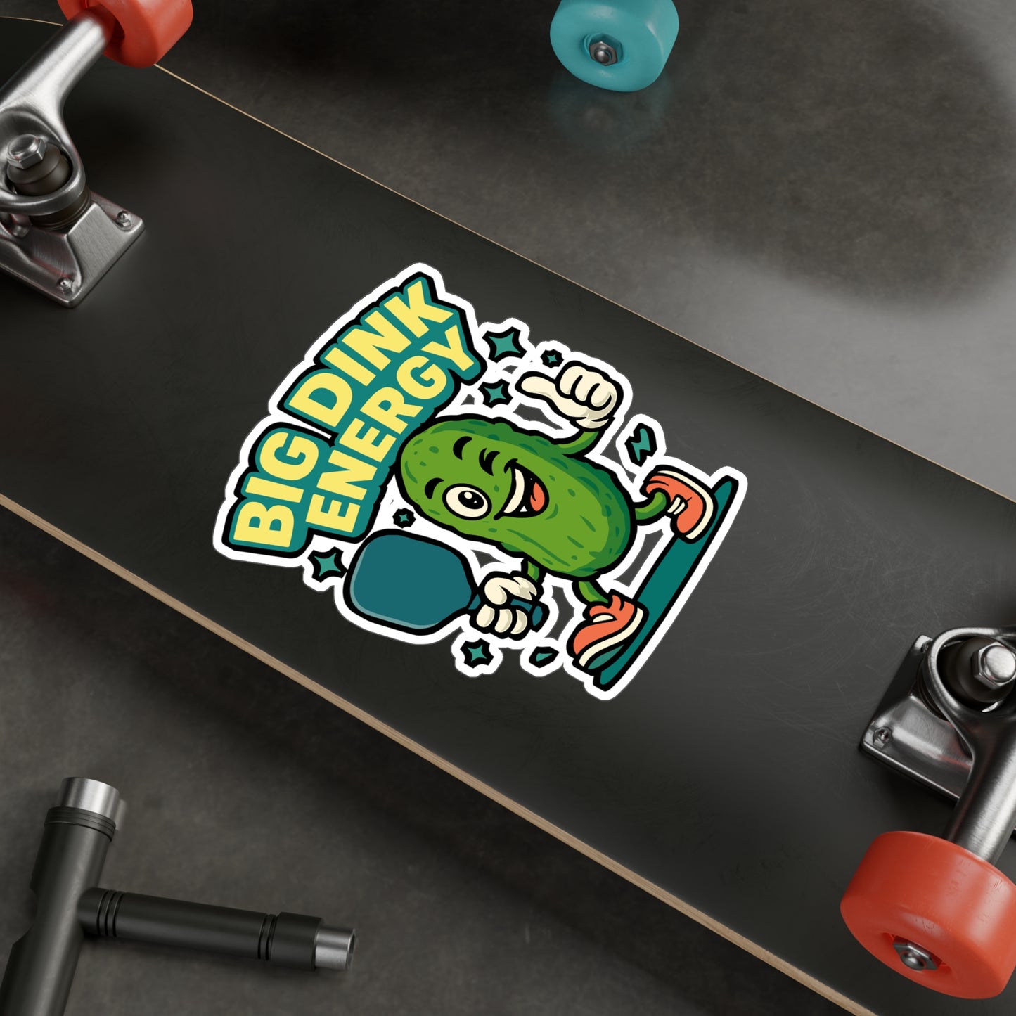 Pickleball Sticker – Big Dink Energy Decals, Funny Sportsmanship Paddle Pickle Design for Laptop, Water Bottle, Durable Vinyl