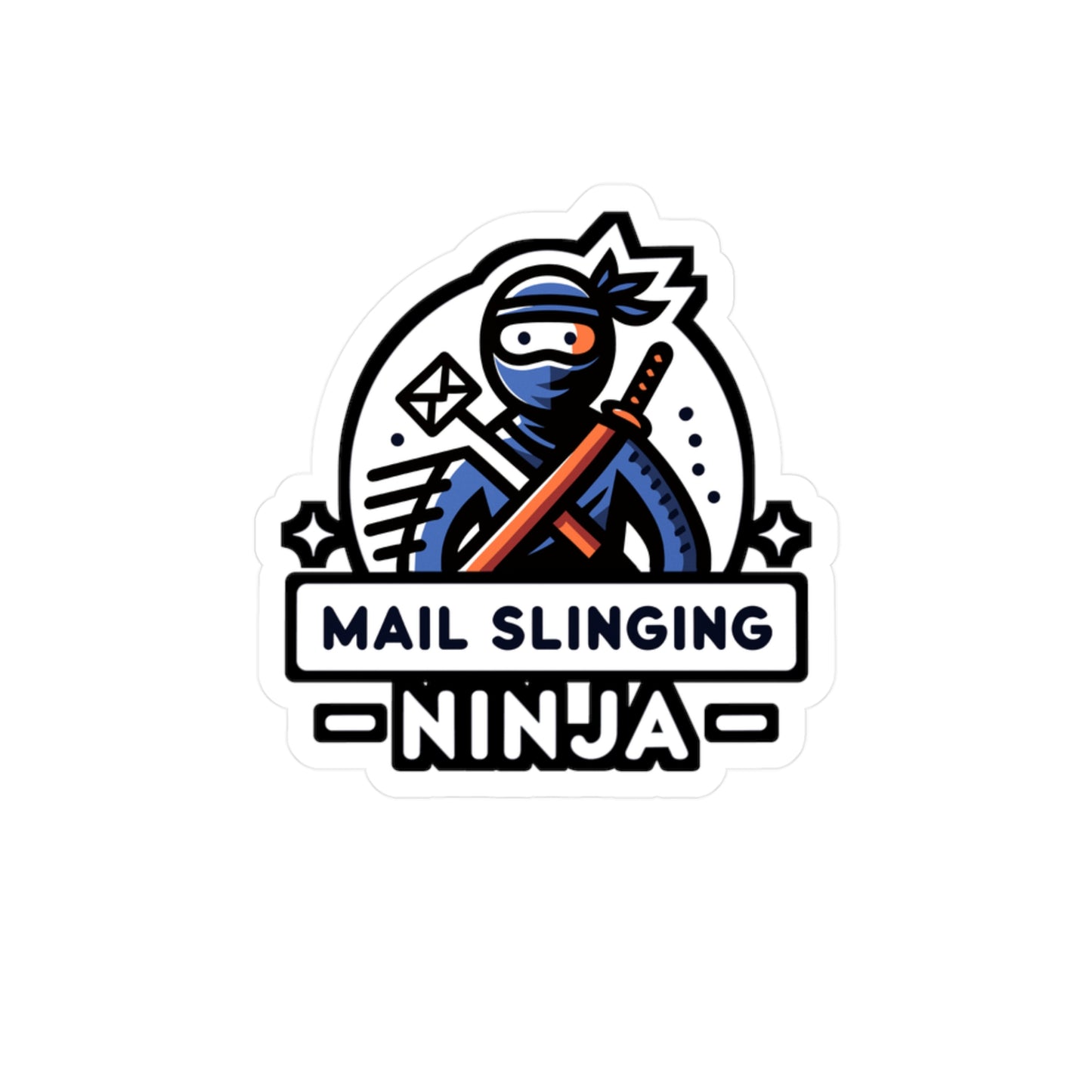 Mail Slinging Ninja  - Postal worker Sticker for Window Laptop Sticker. Water Bottle Sticker, Vinyl Funny postal worker Decal - Postal worker Gift