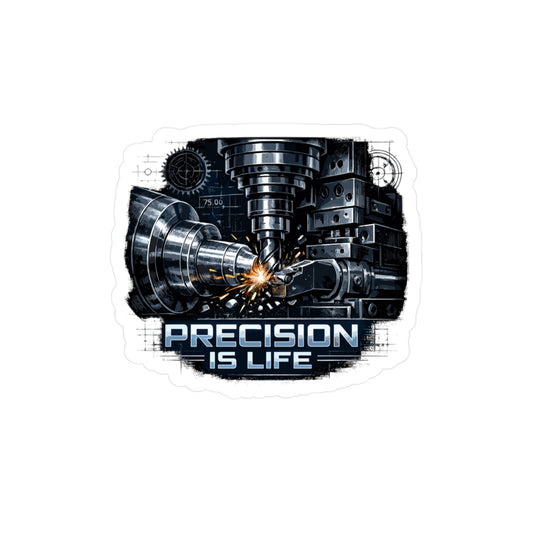 Machinist Sticker Precision Is Life CNC Machining Numerically Inspired Vinyl Waterproof decals for Laptop Water Bottle