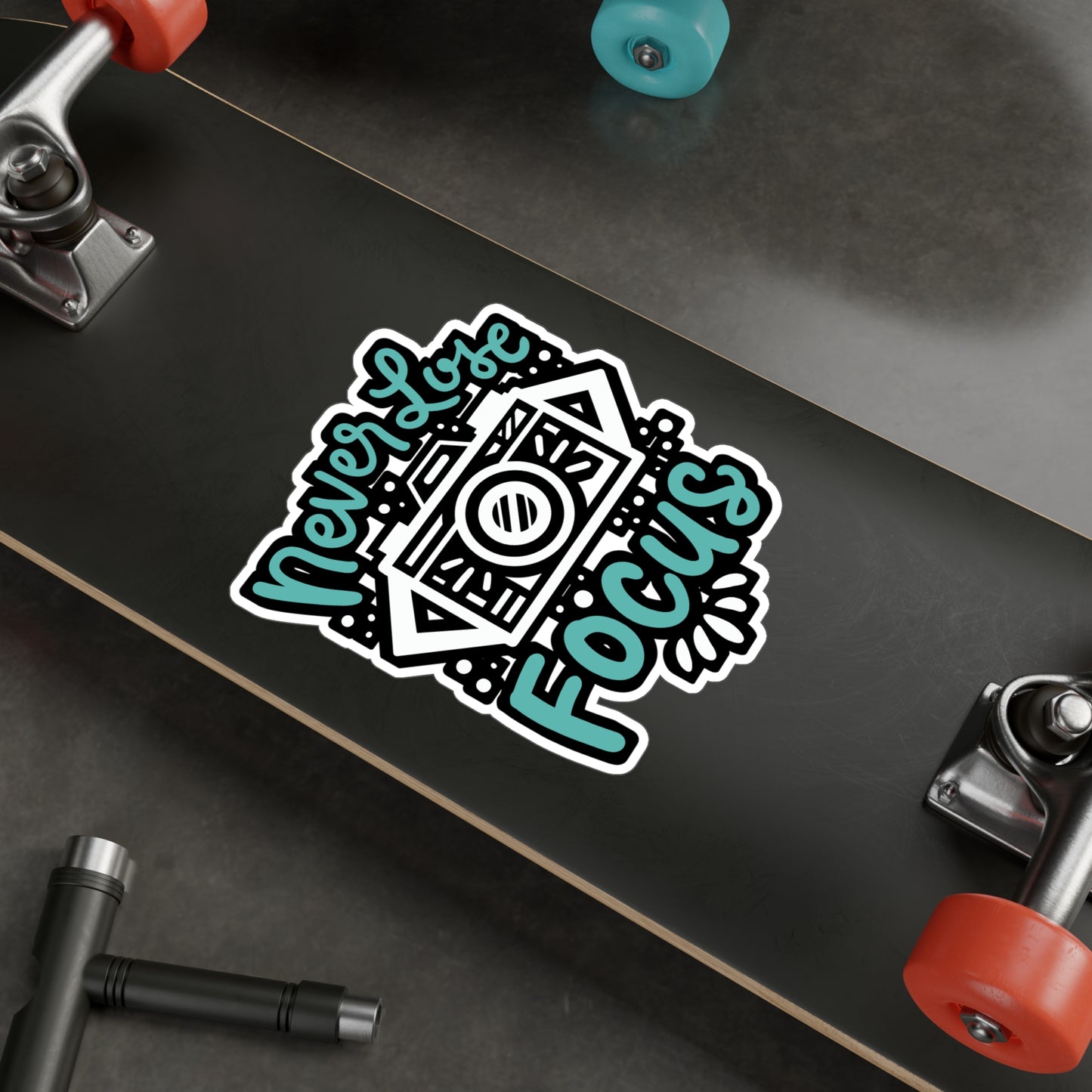 Never Lose Focus - Photographer Sticker for Window Laptop Sticker. Water Bottle Sticker, Vinyl Photography Decal - Photographer Gift