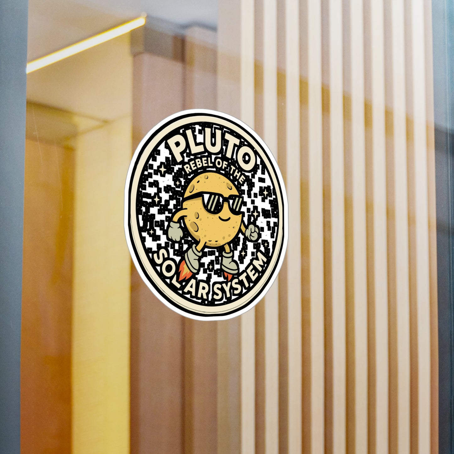 Pluto – Rebel of the Solar System Sticker for Laptop, Water Bottle & Space Lover Gifts