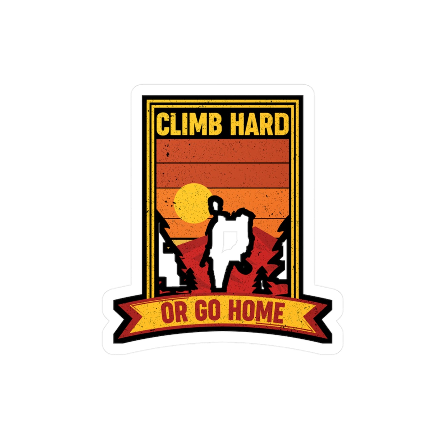 Rock Climbing Mountain Climber Bouldering  - Climbing Sticker for Laptop Sticker. Water Bottle Sticker, Vinyl Climber Decal - Climbing Gift