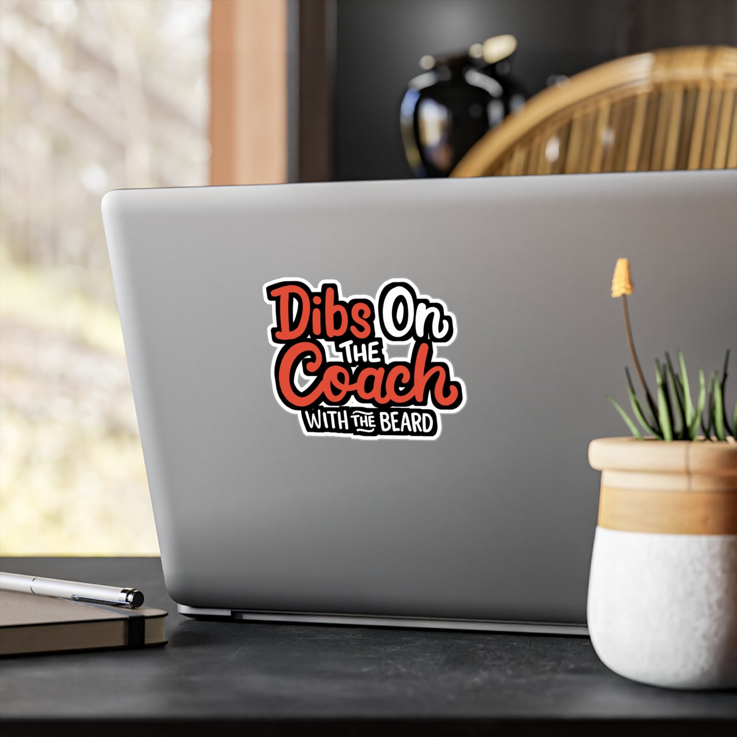 Coach With The Beard Bearded Coach - Bearded Sticker for Laptop Sticker. Water Bottle Sticker, Vinyl Sports-coach Decal - Bearded Gift