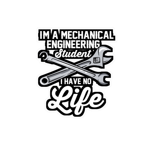 Mechanical Engineering Student - Mechanical-engineer Sticker for Laptop Sticker. Water Bottle Sticker, Vinyl Gaming Decal - Mechanical-engineer Gift
