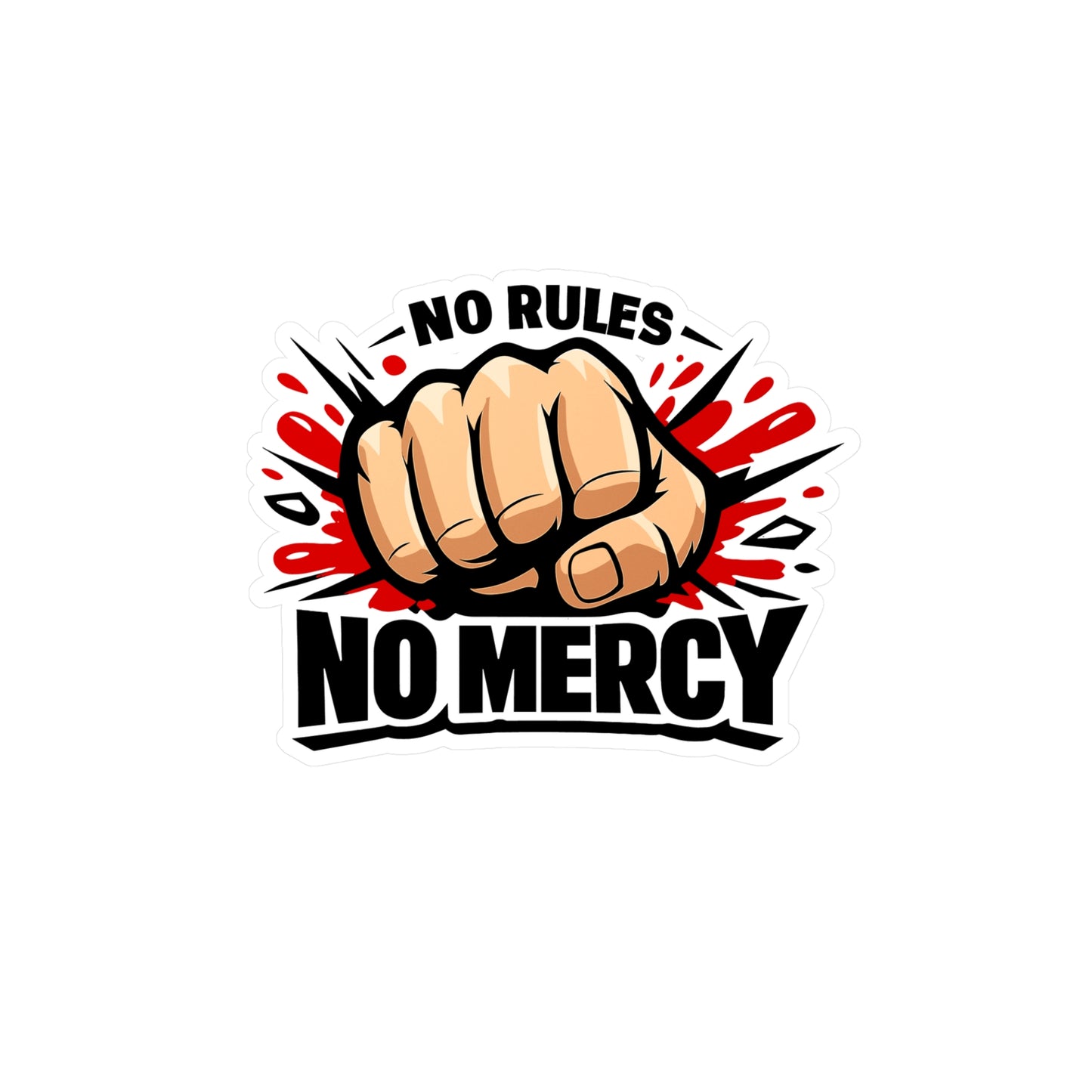 Krav Maga Sticker "No Rules No Mercy" Vinyl Waterproof Decals for Laptop Water Bottle Martial Arts Self Defense Fitness