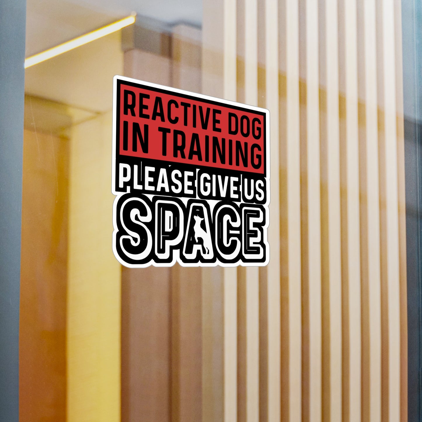 Reactive Dog In Training Please Give Us Space | Dog-trainer Sticker | Agility Decals | Dog-trainer Gift