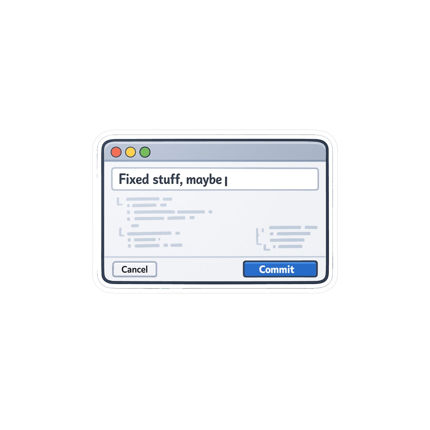 Coding Sticker Fixed stuff, maybe Funny Programmer Decals for Laptop Water Bottle Waterproof Vinyl Source Code Semicolon