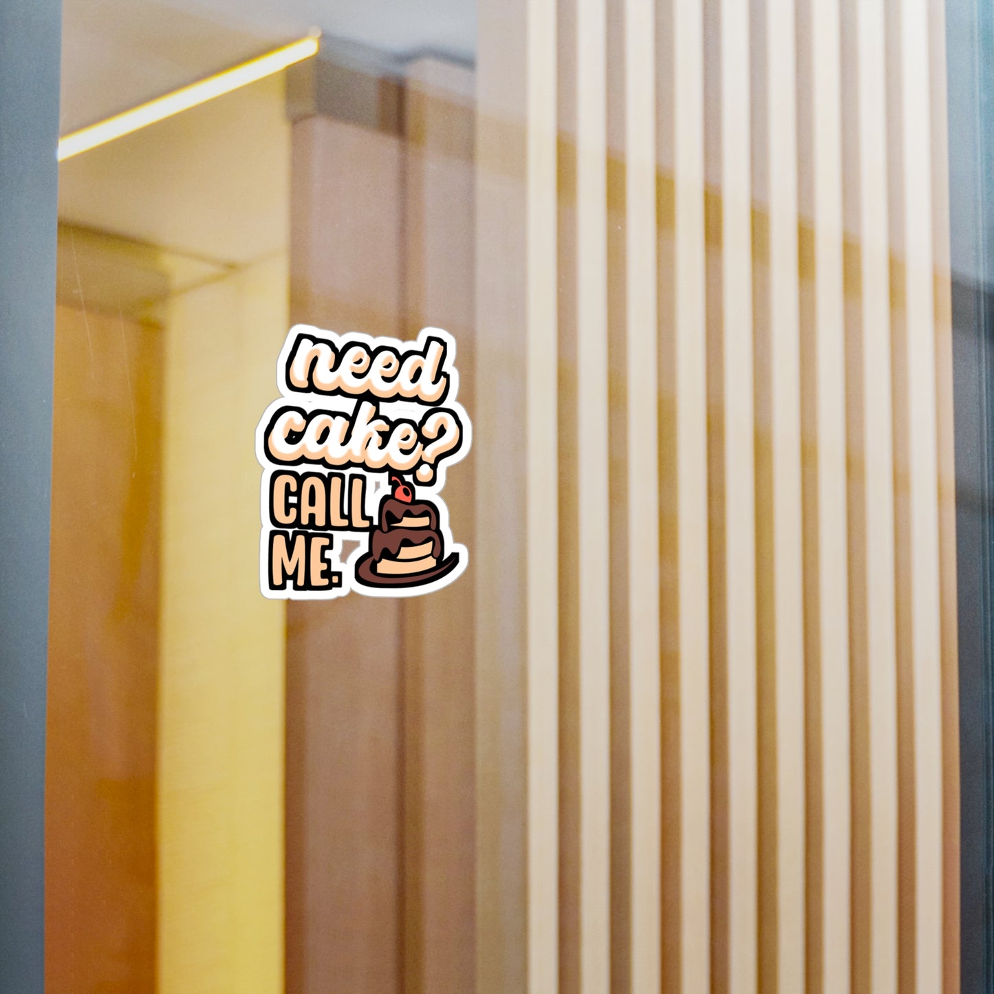 Need Cake Call Me - Baking Sticker for Laptop Sticker. Water Bottle Sticker, Vinyl Cake-decorator Decal - Baking Gift