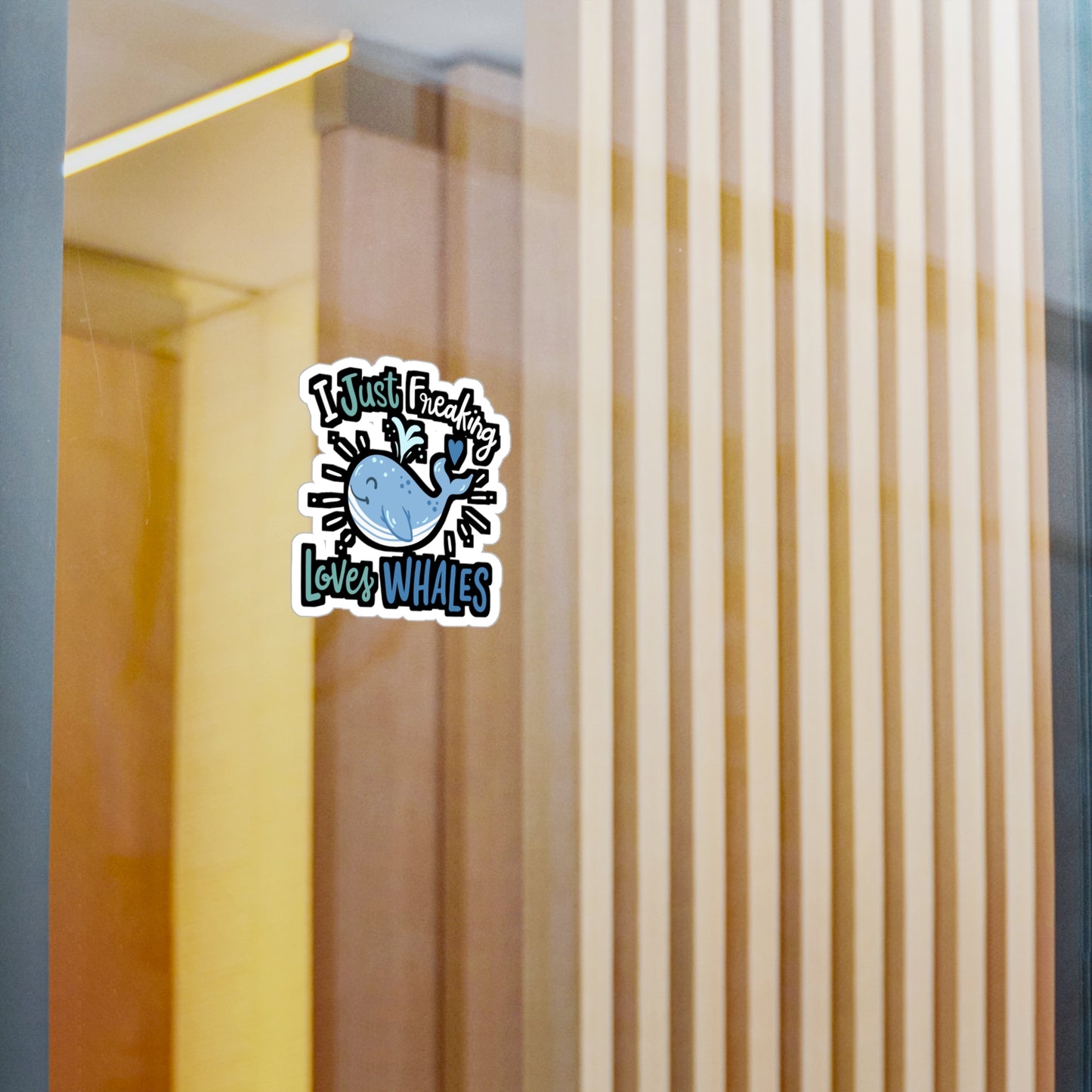 I Just Freaking Love Whales - Humpback Sticker for Laptop Sticker. Water Bottle Sticker, Vinyl Krill Decal - Humpback Gift