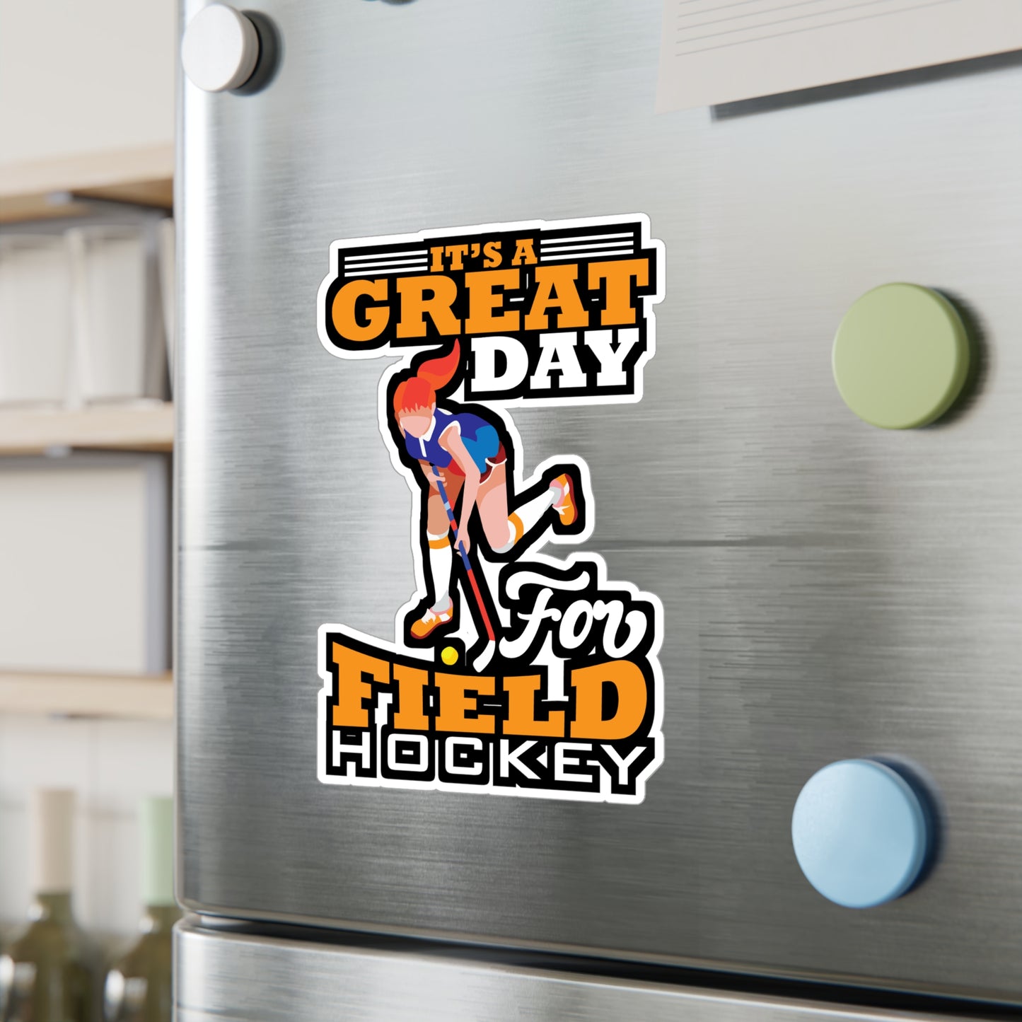 Great Day Field Hockey - Field hockey Sticker for Laptop Sticker. Water Bottle Sticker, Vinyl Hockey Decal - Field hockey Gift