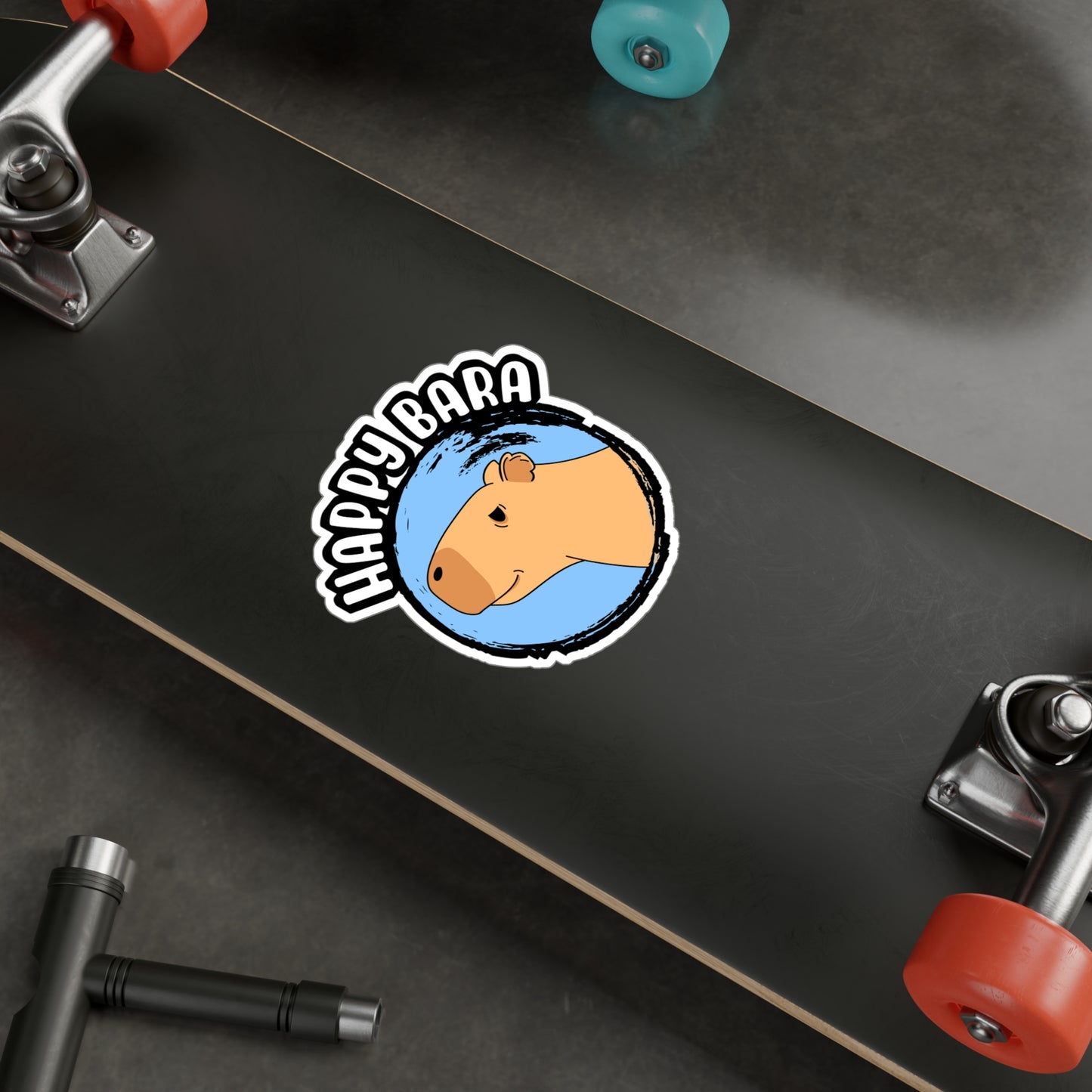 Happy Bara | Capybara Sticker | Capy Decals | Rodent Laptop Sticker | Capybara Gift | Capy Gift