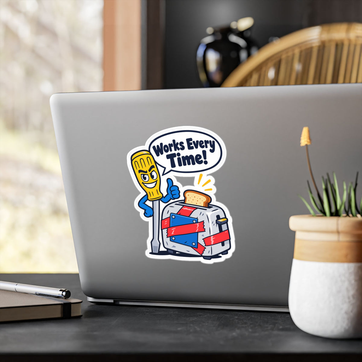 Upcycling Sticker – Works Every Time! Recycling Art Decals for Laptop and Water Bottle, Celebrating Sustainability