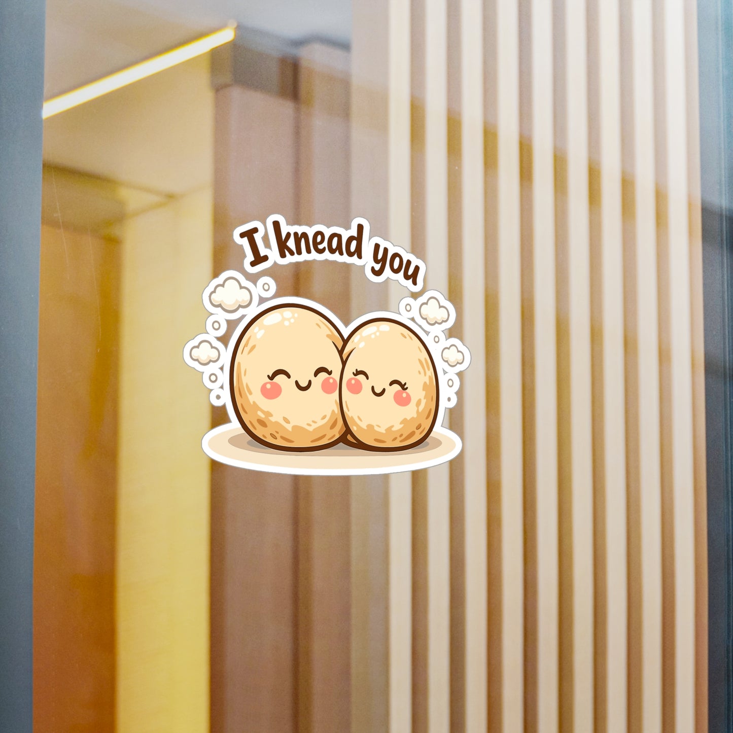 Baking Sticker “I Knead You” Funny Sourdough Baker Design, Waterproof Vinyl Decals for Laptop, Water Bottle
