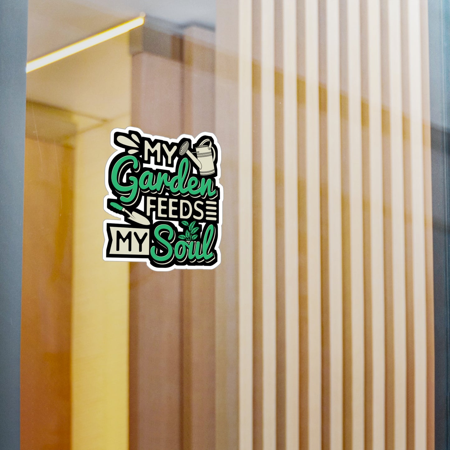 My Garden Feeds My Soul - Gardening Sticker for Laptop Sticker. Water Bottle Sticker, Vinyl Greenhouse Decal - Gardening Gift