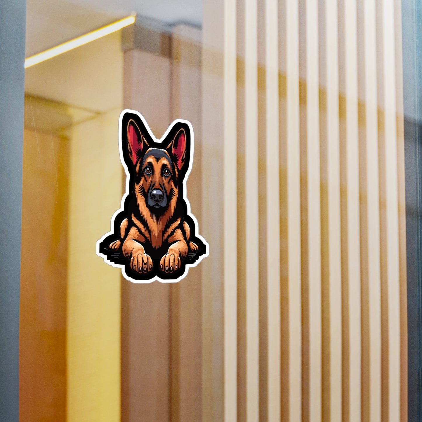 German Shepherd - German Sticker for Car Window Laptop Sticker. Water Bottle Sticker, Vinyl Shepherd Decal, Guard Sticker - German Gift