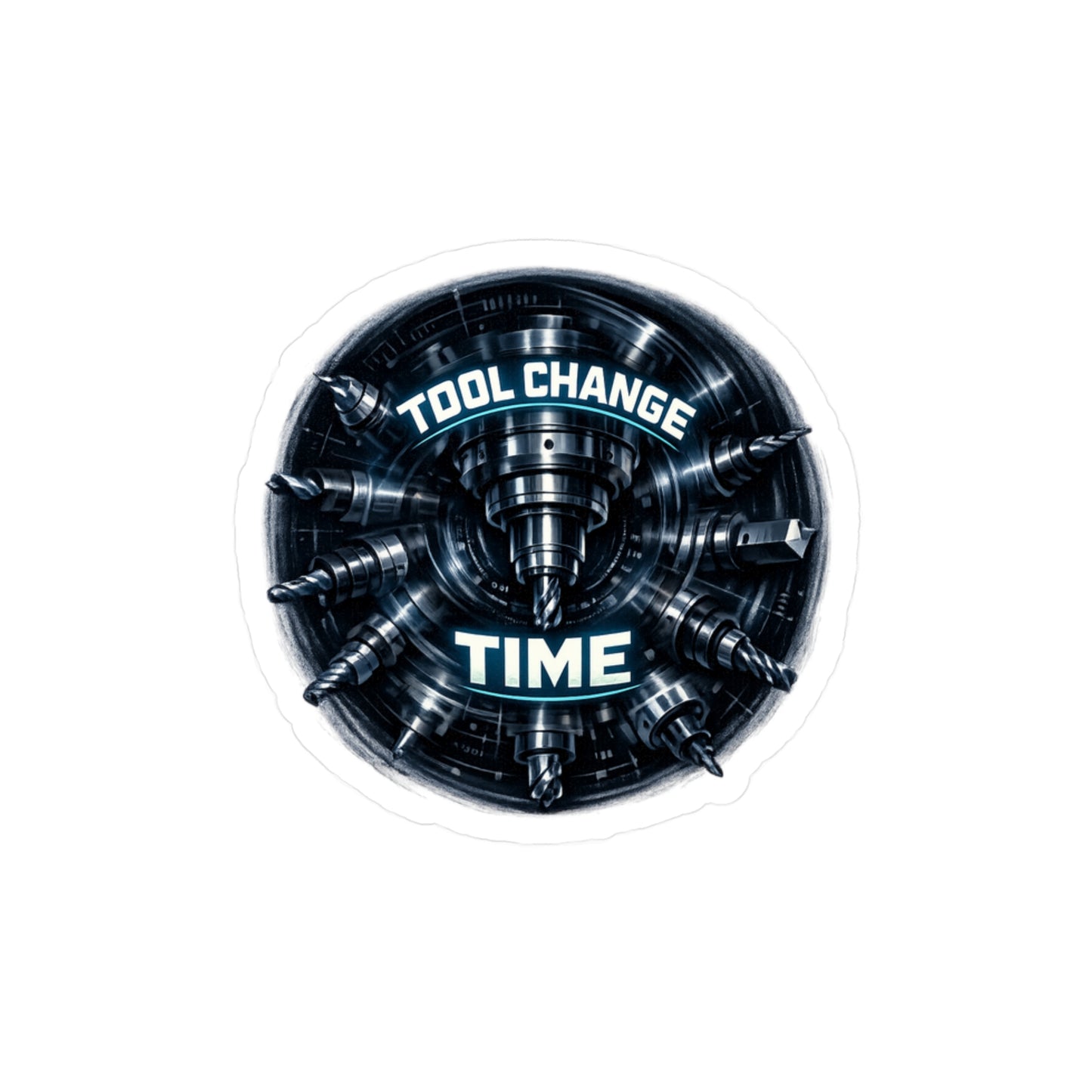 Machinist Sticker Tool Change Time CNC Machining Numerically Inspired Vinyl Decals Waterproof for Laptop Water Bottle