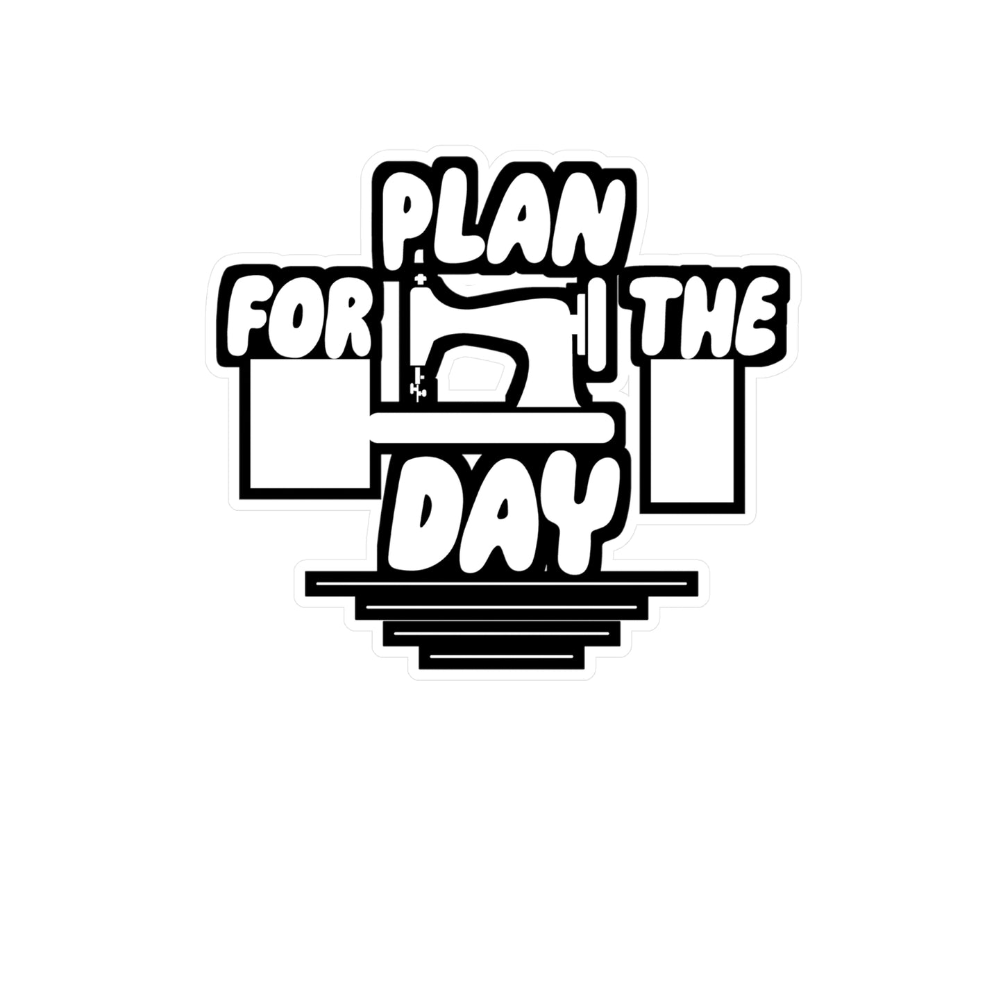 Plan for the Day - Sewing Sticker for Wall, Laptop, Window, Truck, Car Sewing Gift Vinyl Sew Decal Sticker