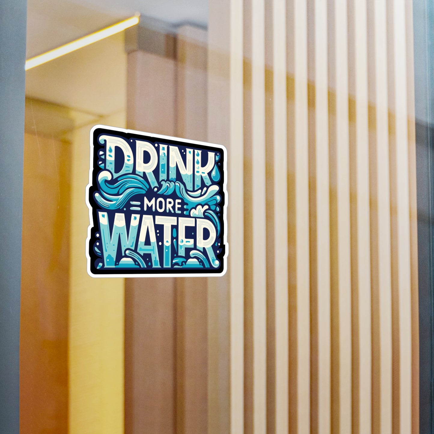 Drink More Water - Hydration Sticker for Laptop Sticker. Water Bottle Sticker, Vinyl Water Decal - Hydration Gift