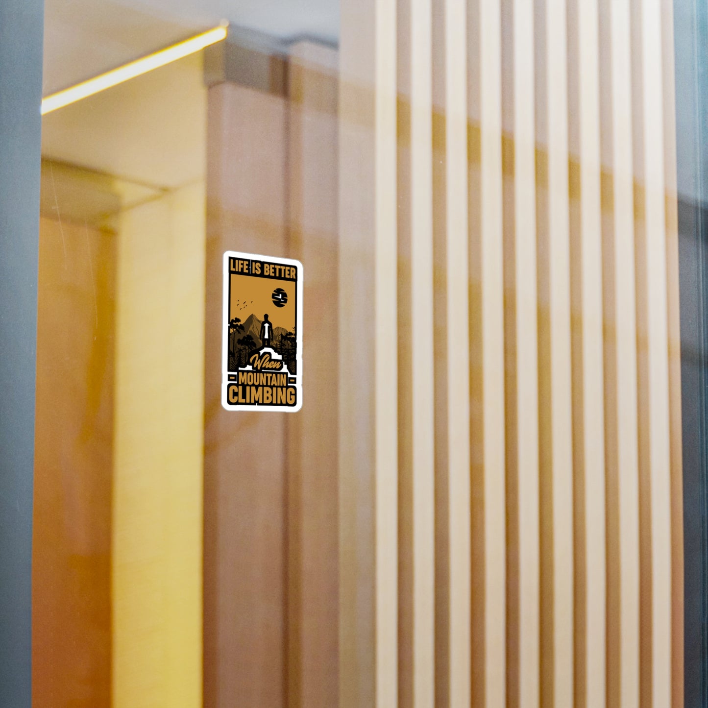 Rock Climbing Mountain Climber Bouldering  - Climbing Sticker for Laptop Sticker. Water Bottle Sticker, Vinyl Climber Decal - Climbing Gift