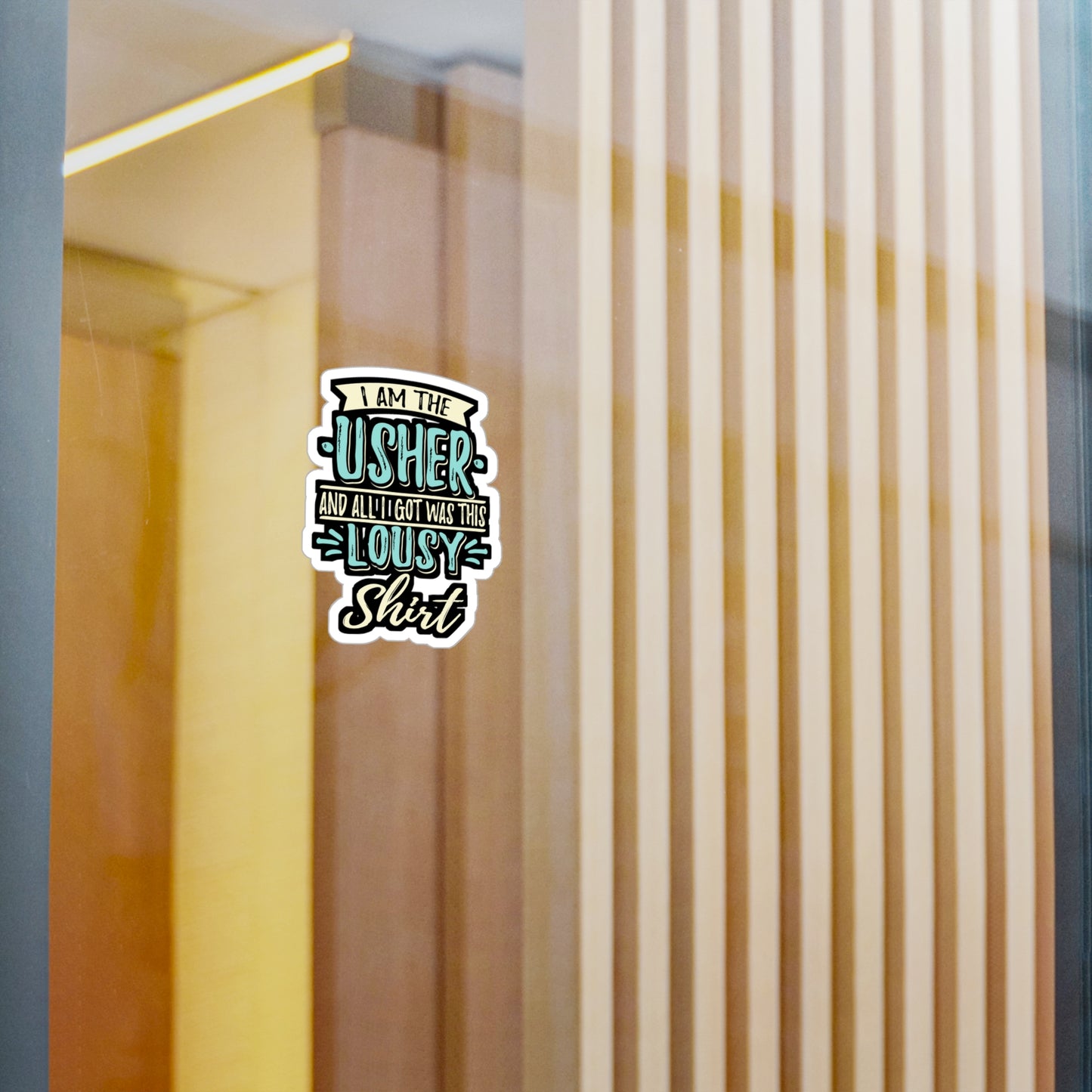 I Am The Wedding Usher | Wedding-usher Sticker | Ceremony Decals | Guests Laptop Sticker | Wedding-usher Gift | Ceremony Gift