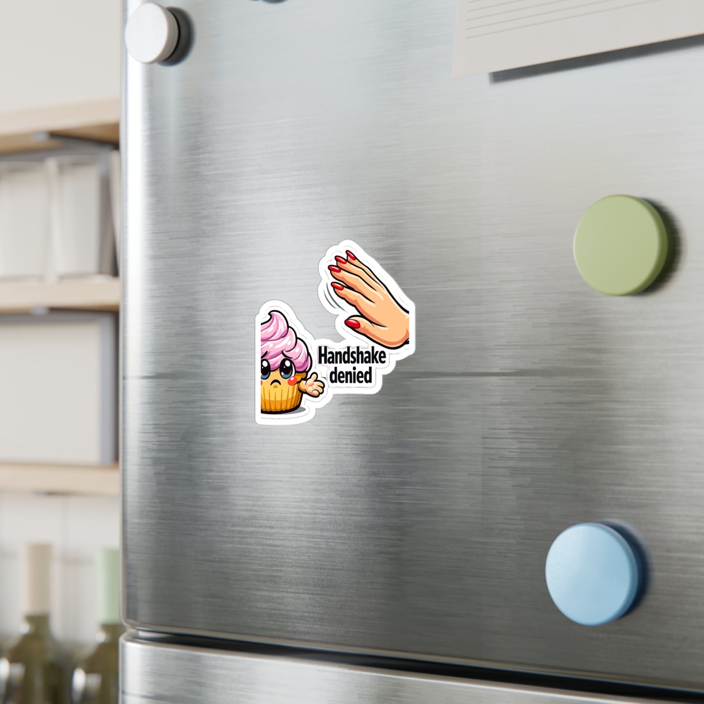 Baking Sticker "Handshake Denied" Funny Sourdough Baker Decals Waterproof Vinyl Laptop Water Bottle Sticker
