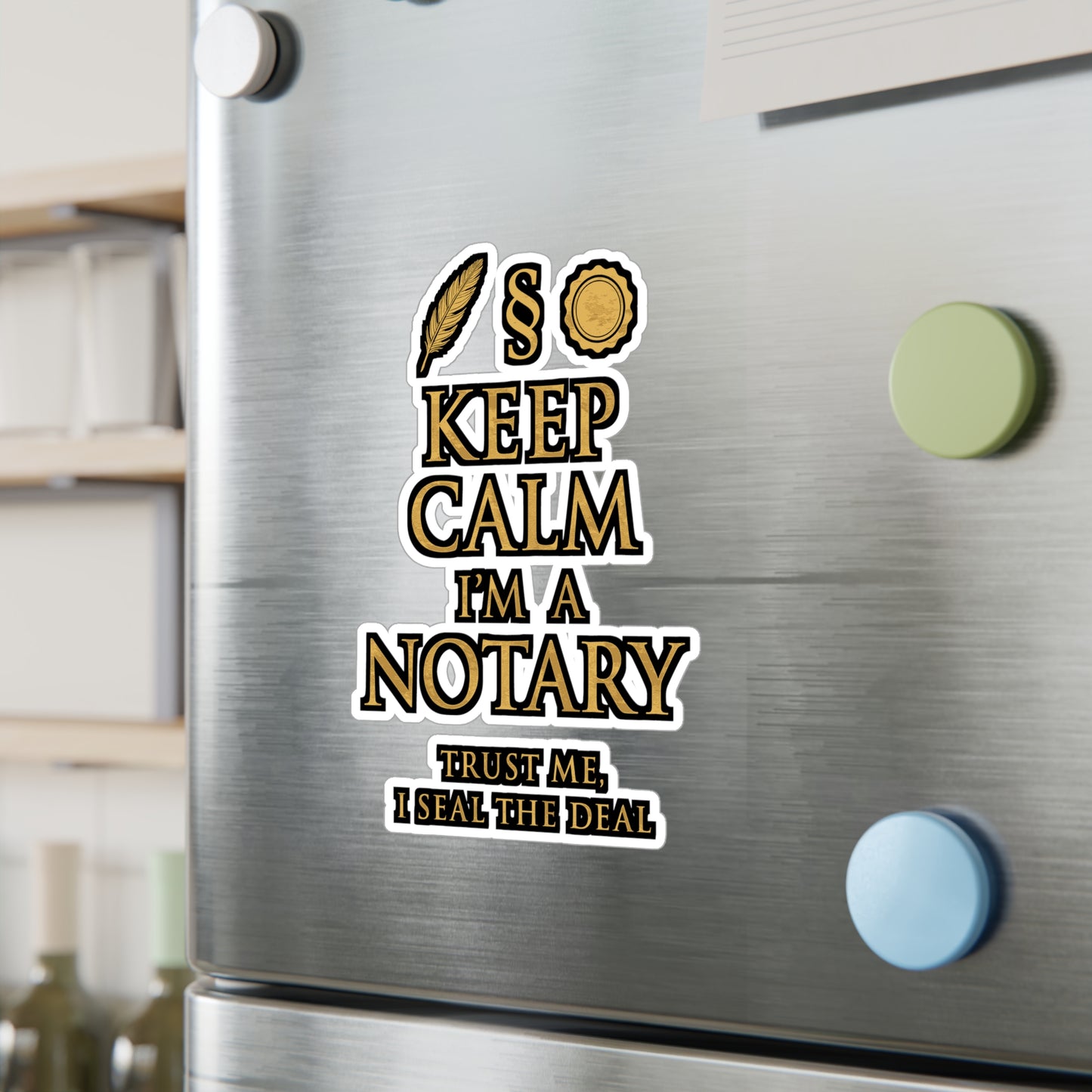 Keep Calm I'm A Notary – Lawyer Sticker for Laptop, Water Bottle & Vinyl Decal | Legal Professional Gift